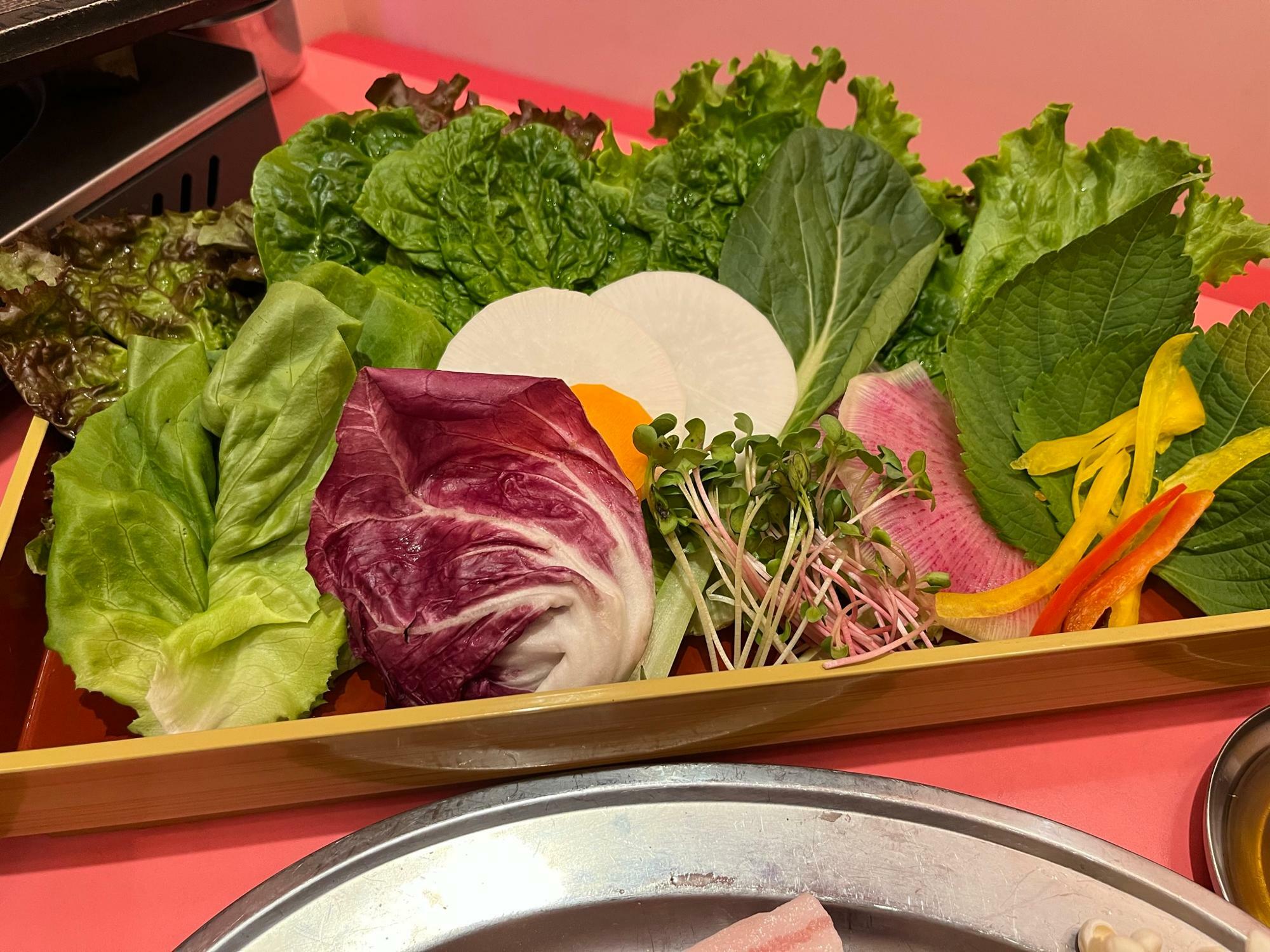 15種類の彩りサムギョプサルの包み野菜