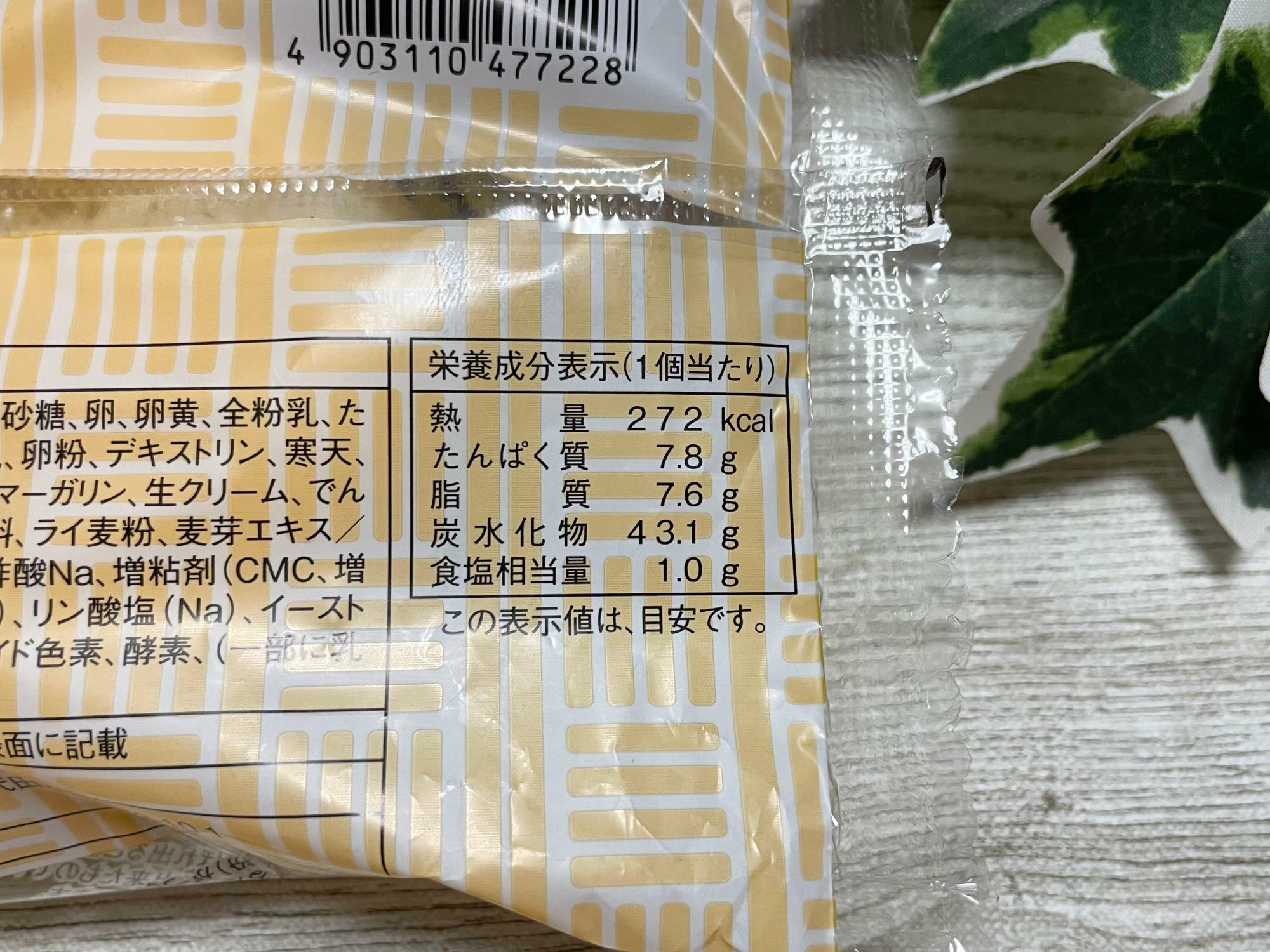 ※栄養成分表示を載せておきますので、参考になさってください^^