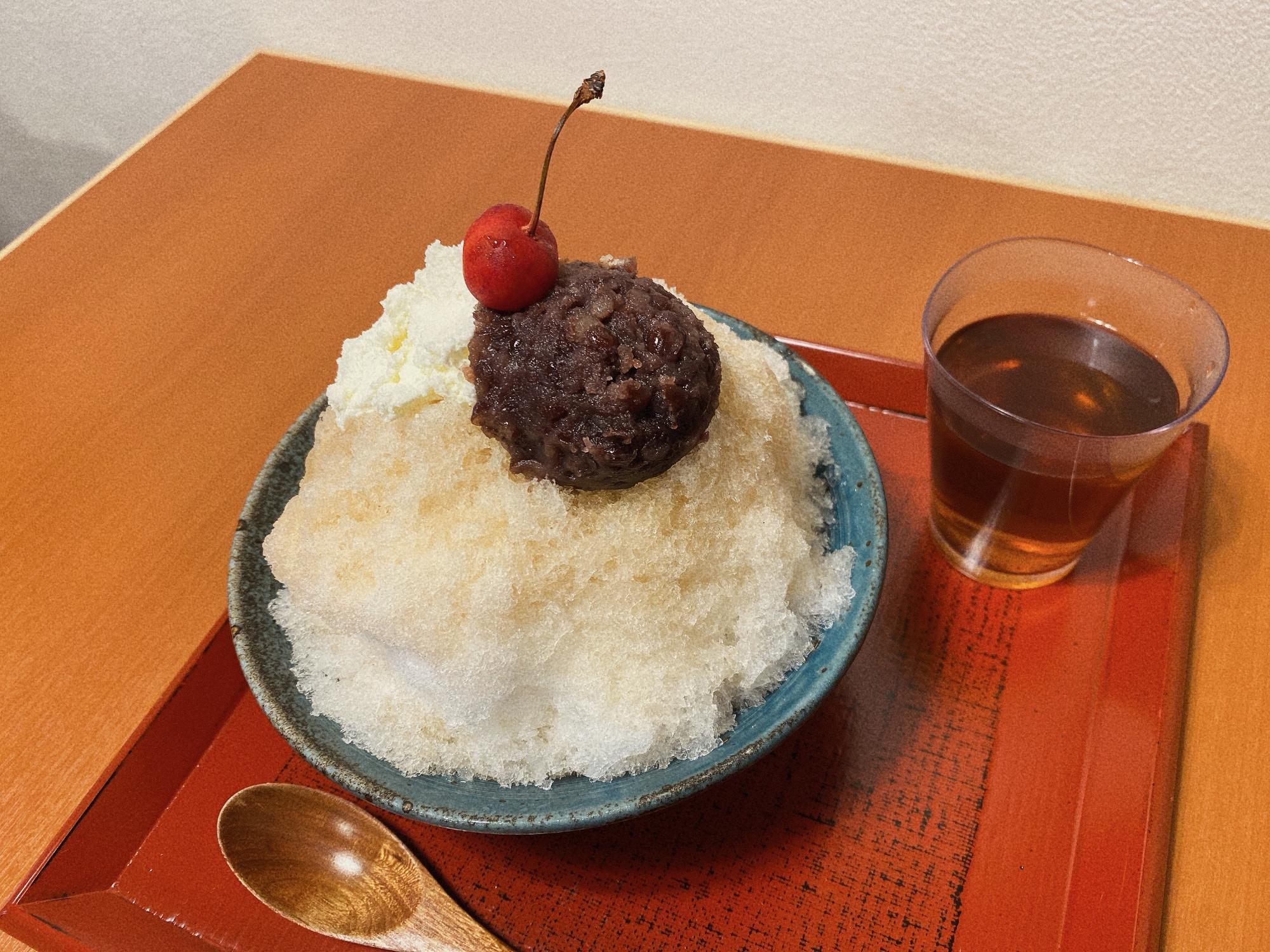 ハジメの氷 あずきとほうじ茶