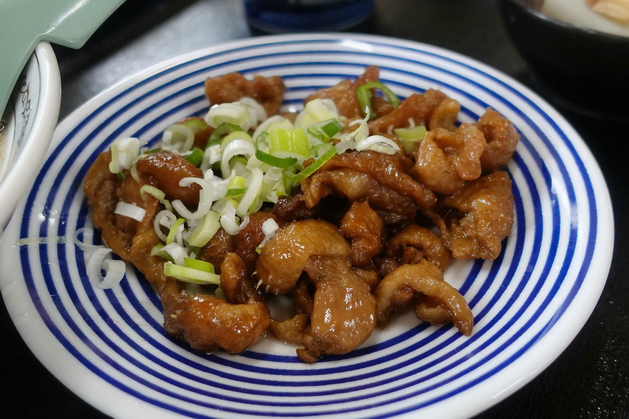 アタミ食堂 塩川町 小もつ定食 小ラーメン セット