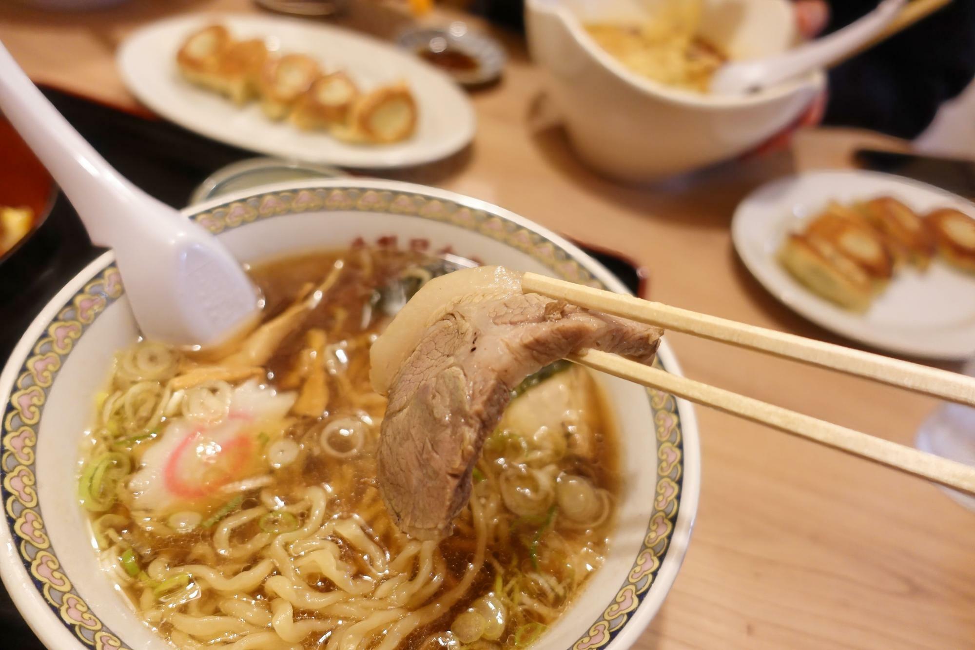 牛乳屋食堂 セットの醤油ラーメン