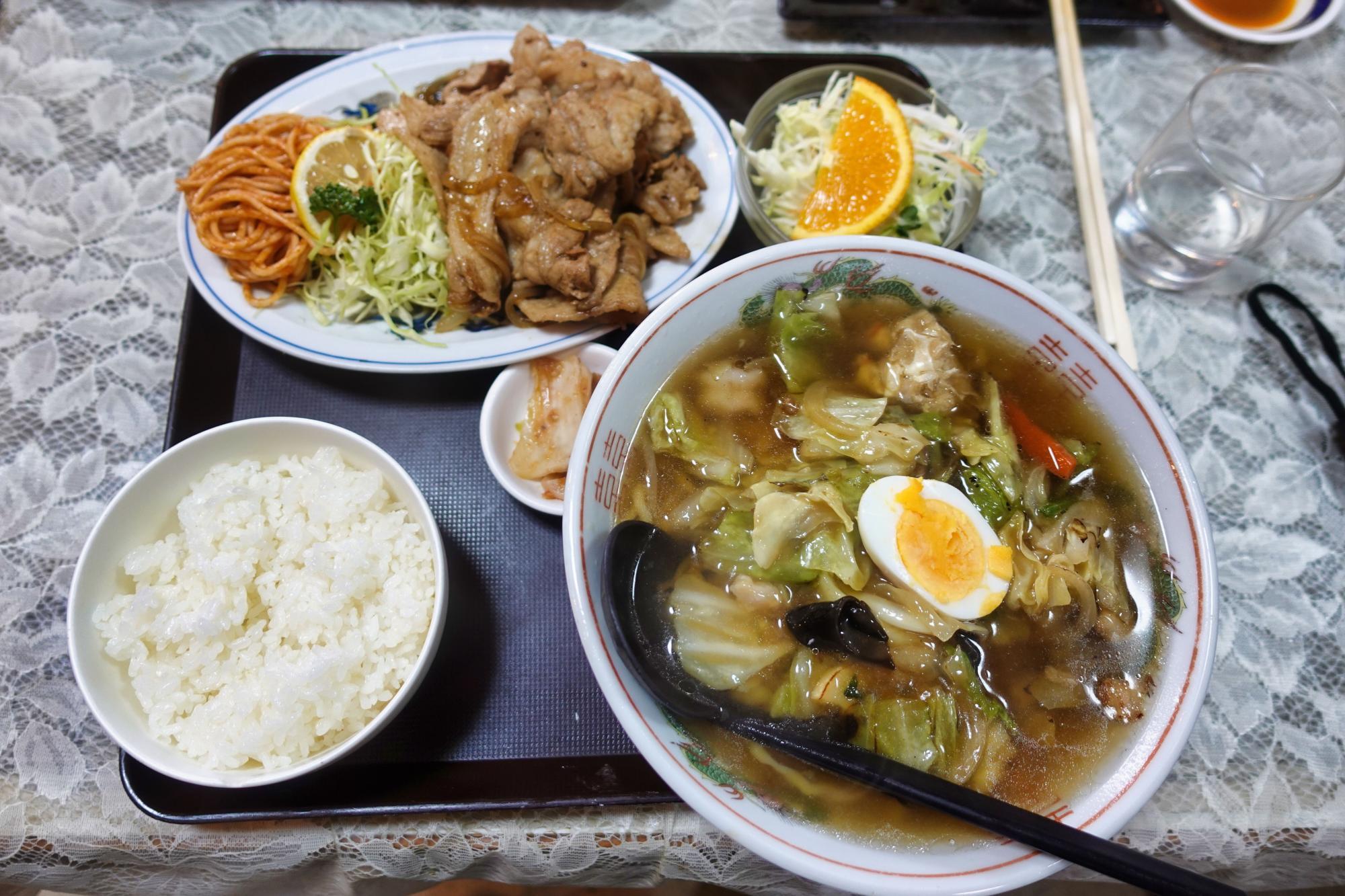 中華料理 ジャスミン  スタミナセット ラーメンを五目ラーメンへ変更