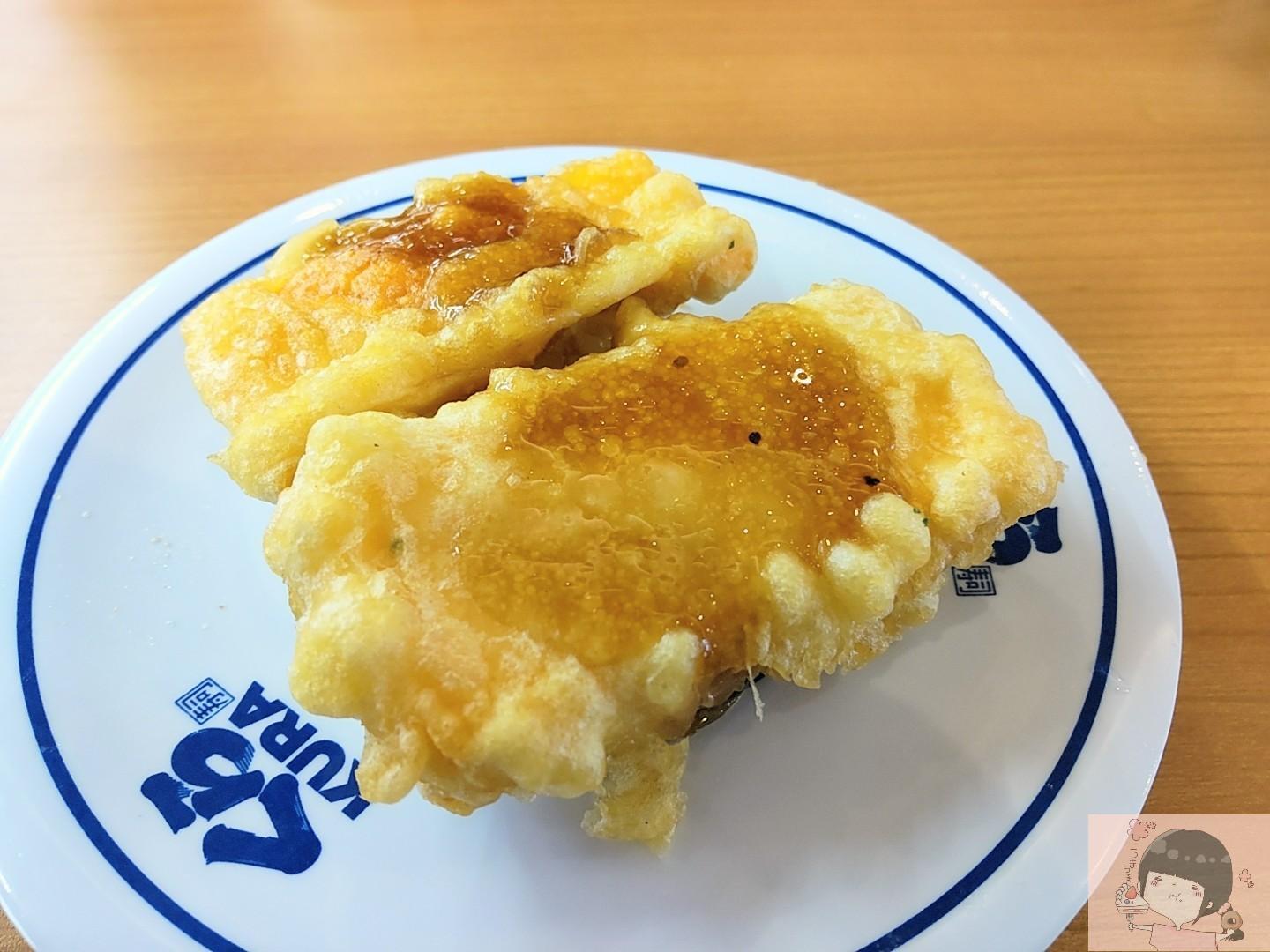 チェダーチーズ天  揚げたてアツアツ、濃厚チーズがクセになる！【くら寿司】の