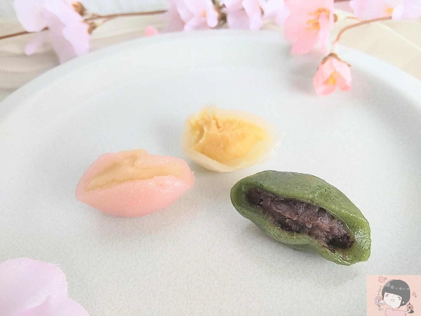 シャトレーゼ】三色カラーが可愛い♪3種類の餡が入ったコスパの