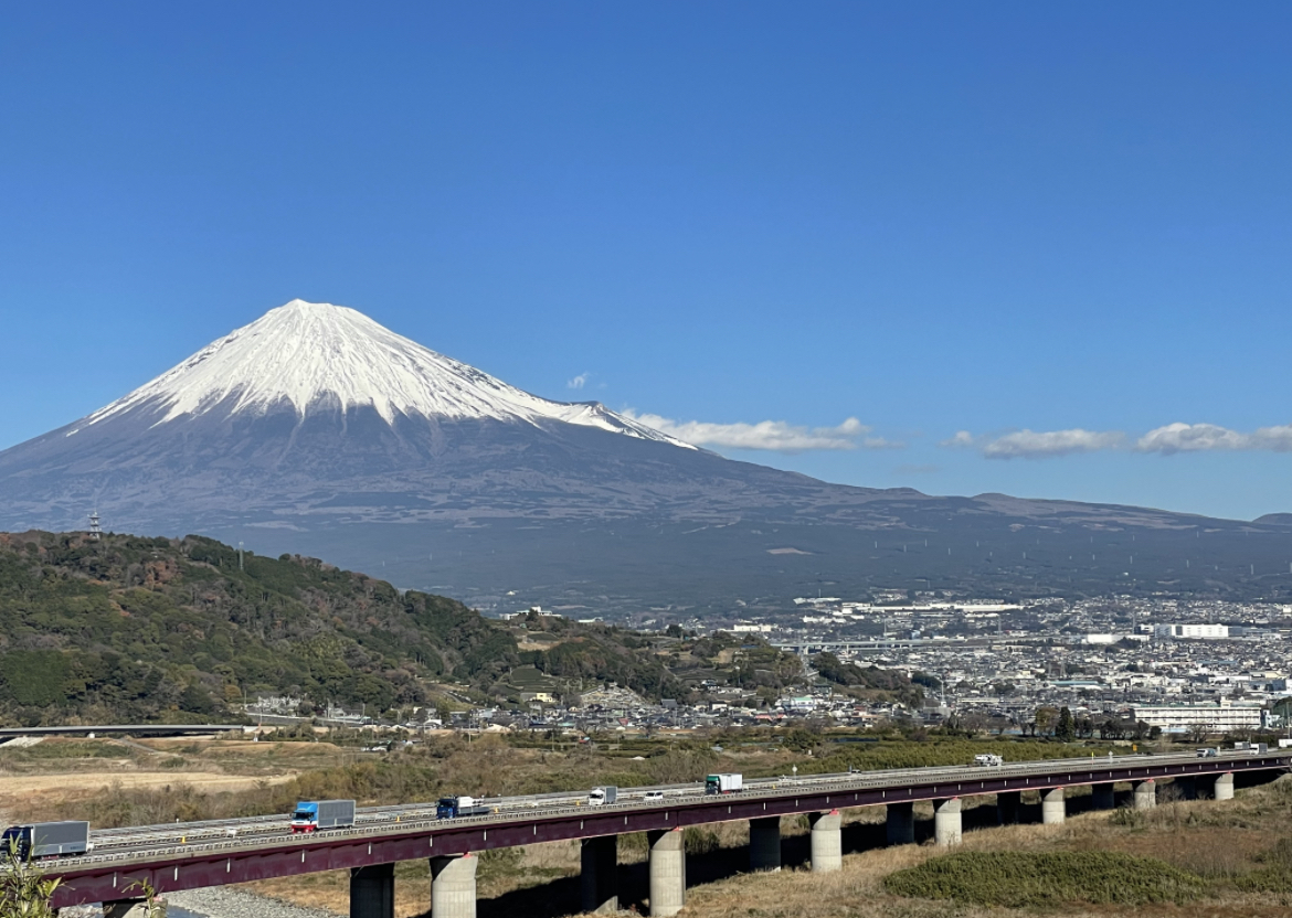 富士川ＳＡ下りからの富士山
