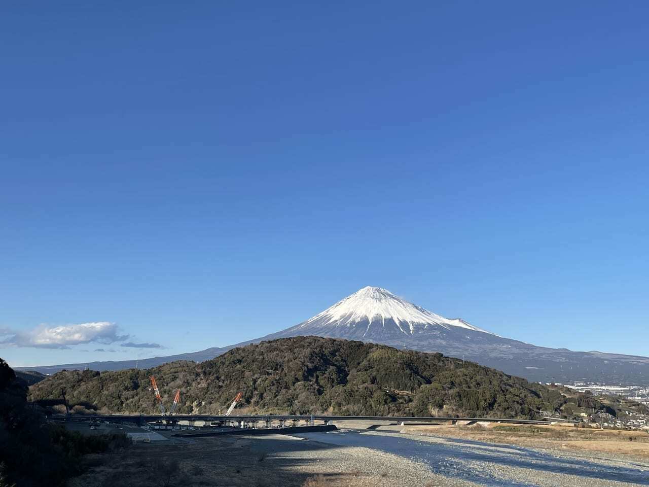 富士山・富士川・岩本山を一望