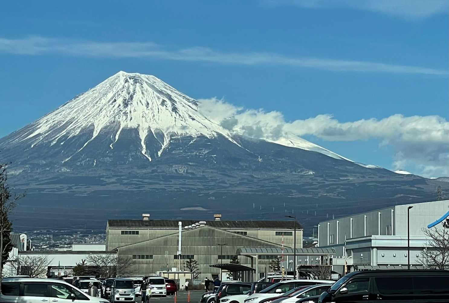 ふじさんめっせの駐車場からの富士山