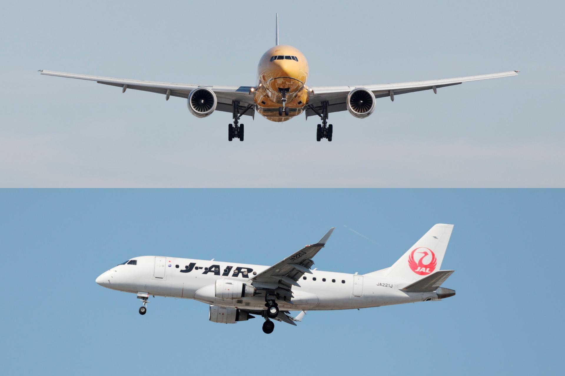 様々なサイズ・デザインの飛行機が次々とやってきます。