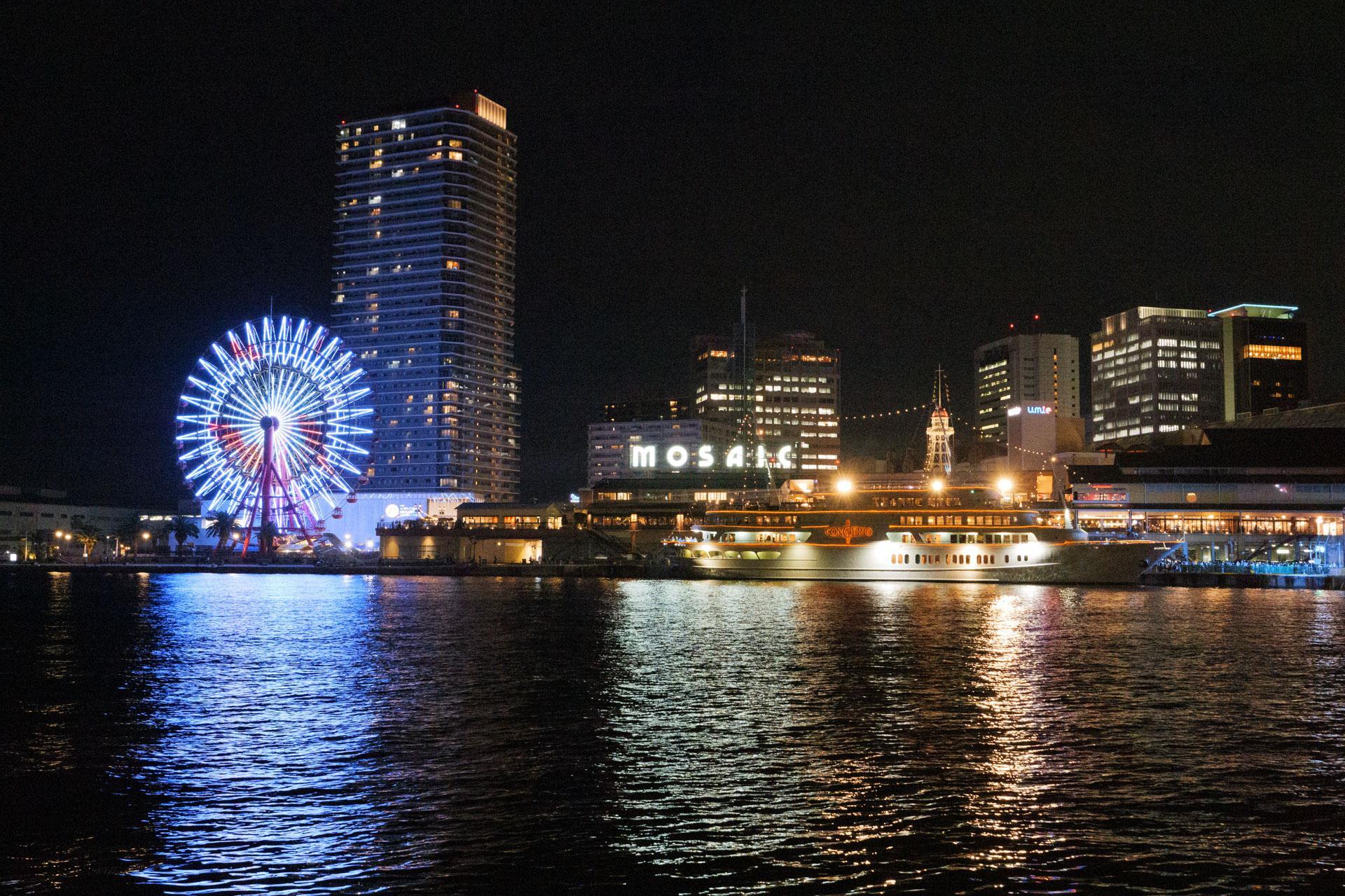 ふつうに撮影した夜景写真