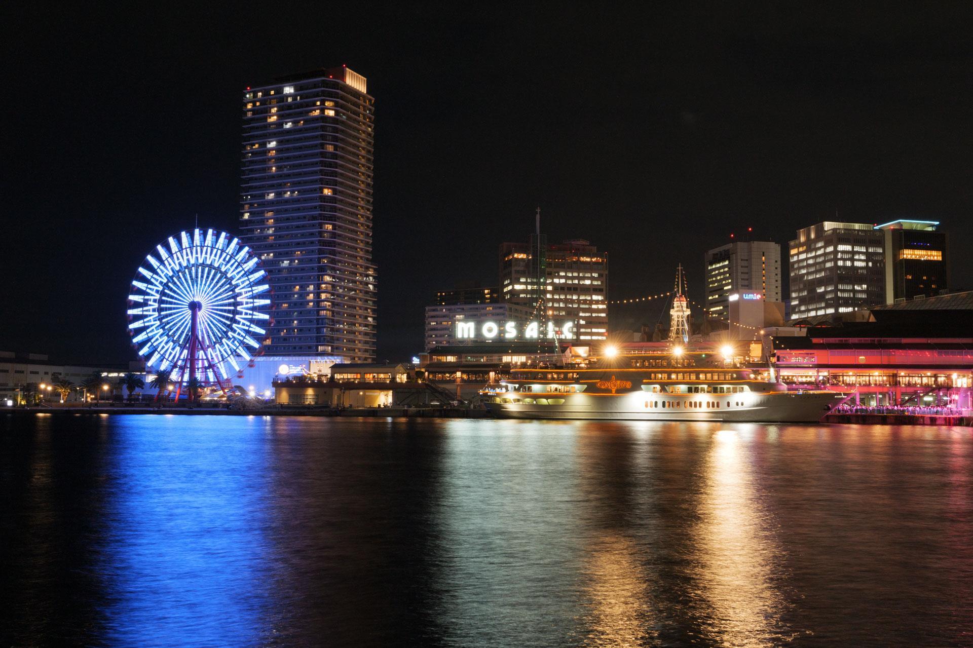 三脚をつかって撮影した夜景写真