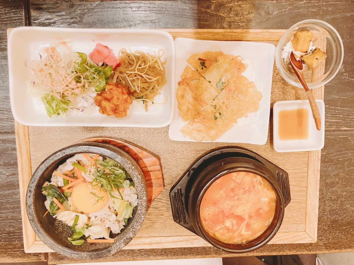 ハーフ＆ハーフフェア」「A塩麹サムギョプサル石焼丼・Bプルコギスンドゥブ鍋」