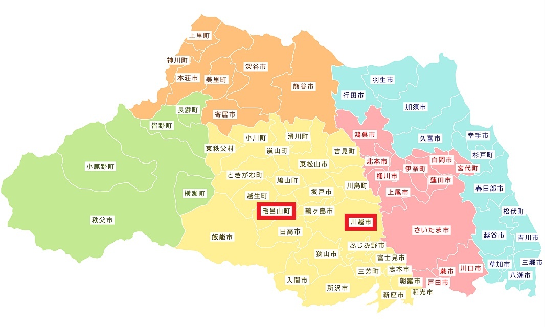 埼玉県の地図