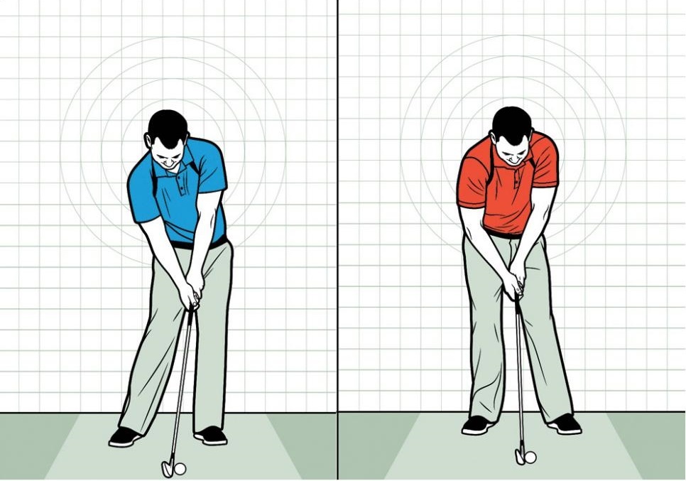 イメージ　左：プロ　右：アマ　出典：Golf Digest（アメリカ）　Illustrations by Todd Detwiler