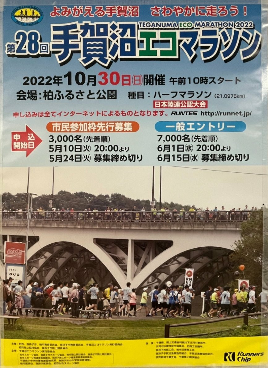 第28回手賀沼エコマラソンのポスター