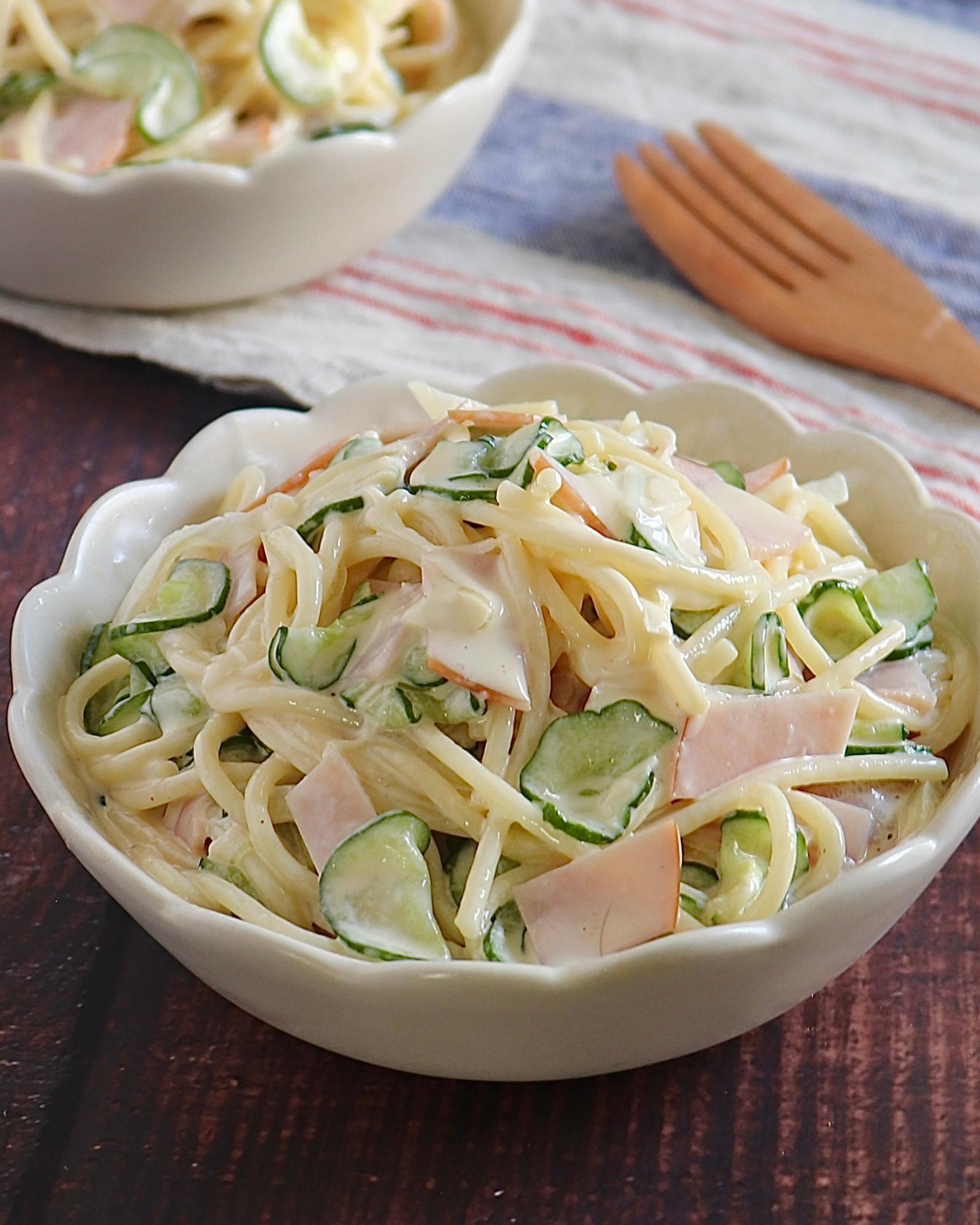 自作作品中皿、soup皿、スパゲッティ、サラダなど。 もうくっつかない！スパゲティサラダ | レシピサイトNadia