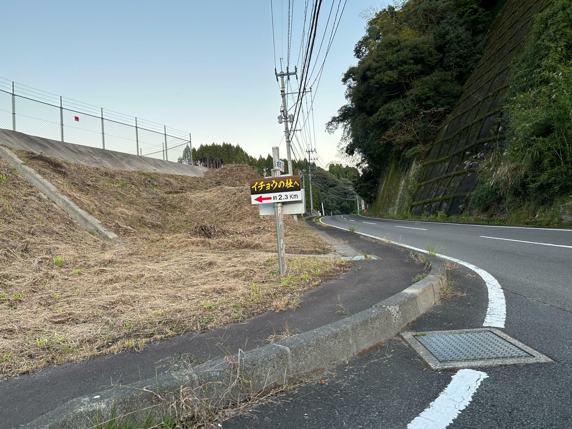 上大迫イチョウの杜広場案内看板