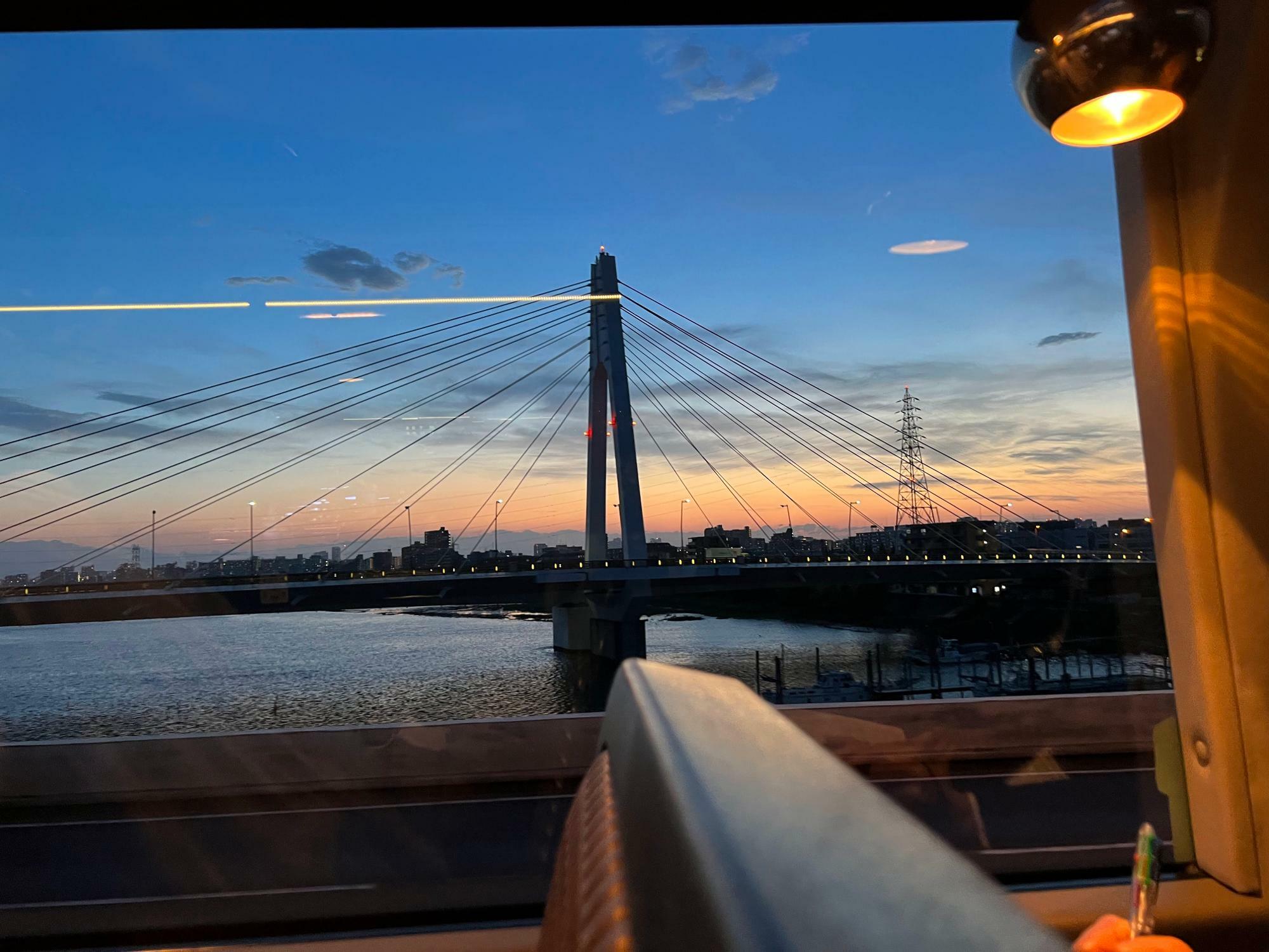 過去、夕暮れ時に撮った大師橋