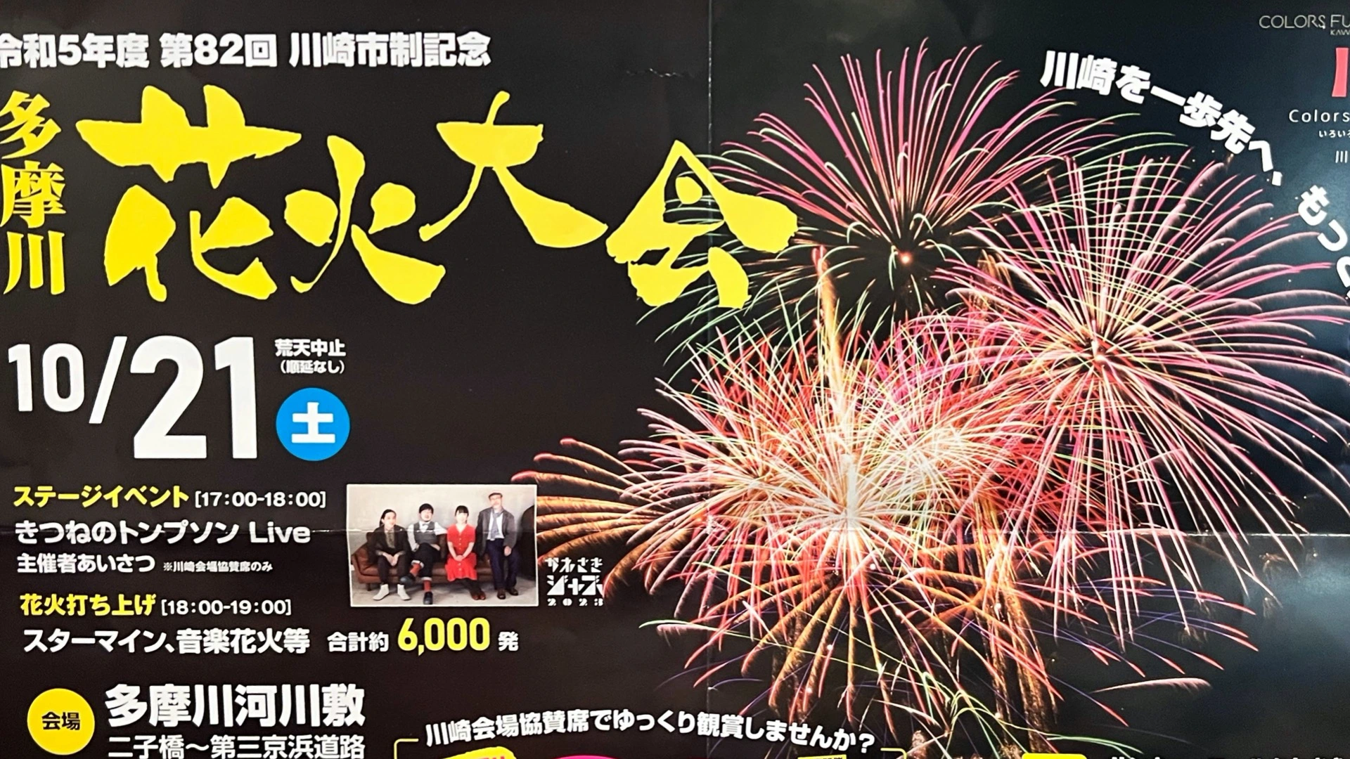 今週末は川崎市制記念・多摩川花火大会 天気、打ち上げ数、場所、演出