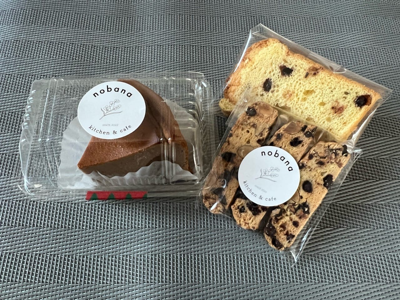 栗のチーズケーキ・チョコチップシフォン・ビスコッティ