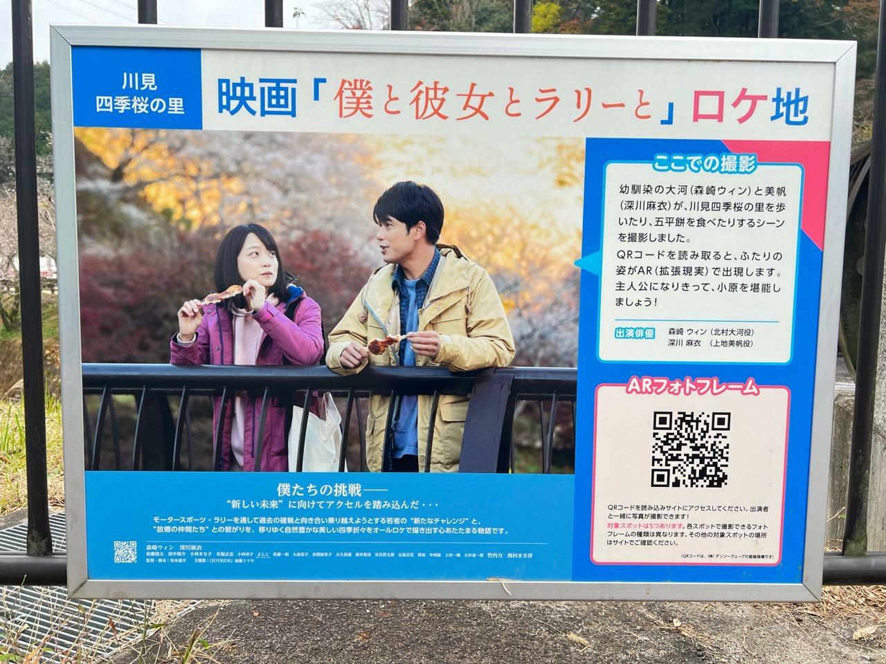 映画「僕と彼女とラリーと」ロケ地となった「川見四季桜の里」