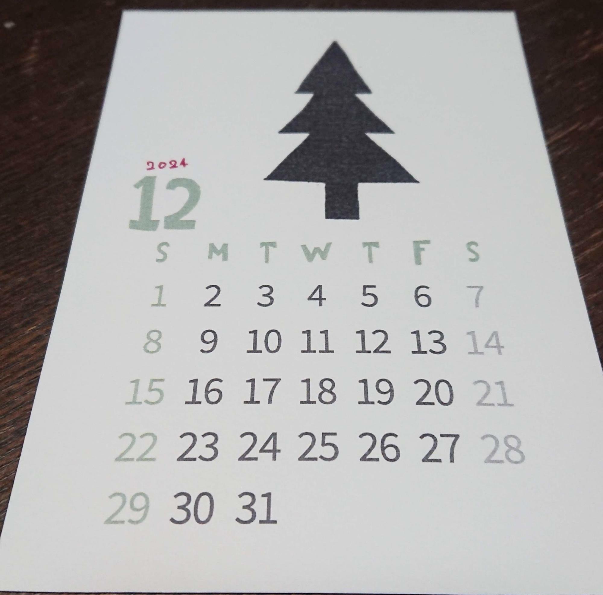 Caramel studioカレンダー（１２月）