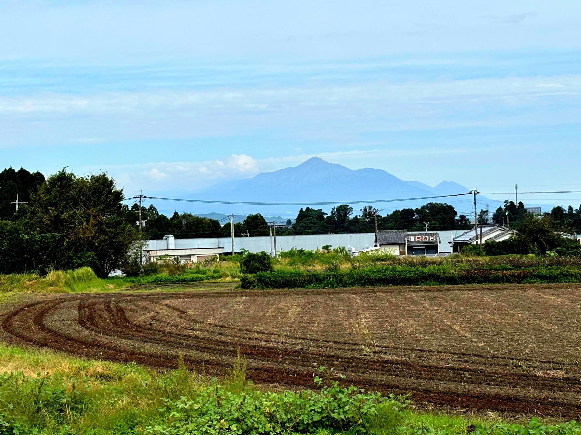 歩きながら霧島が見えたり隠れたり。