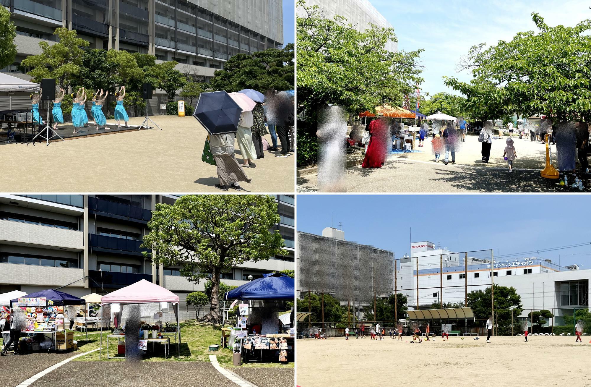 2024年6月に開催された「稲野ピクニックマルシェ」当日の会場風景