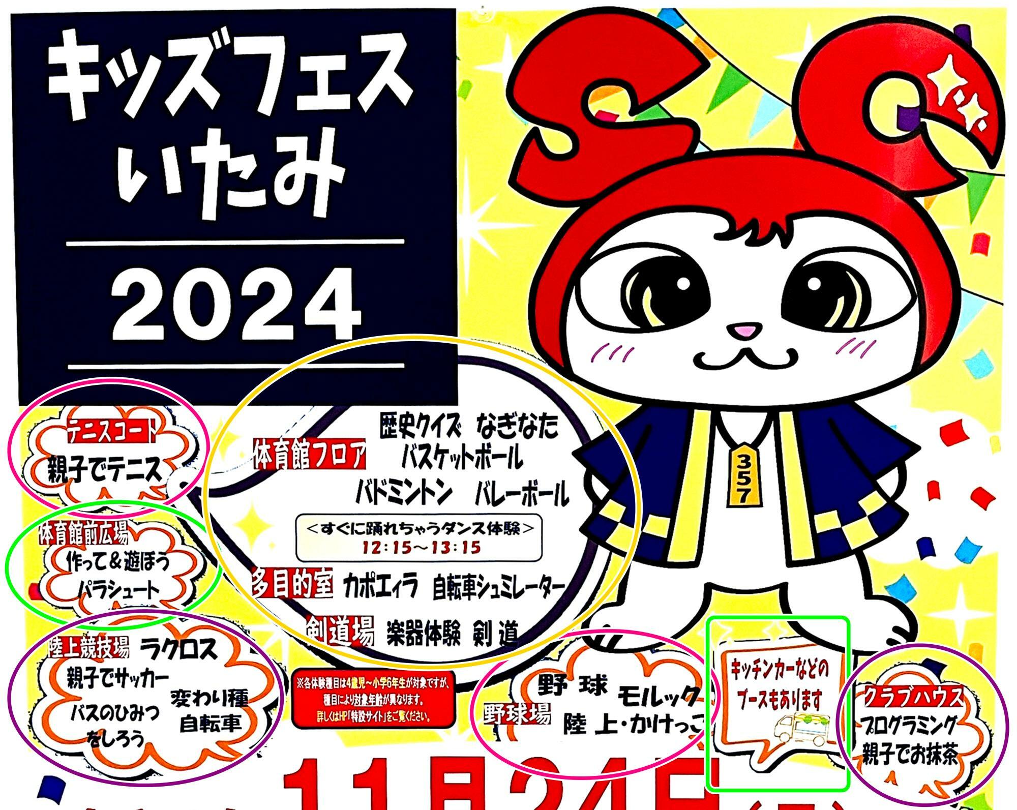 「キッズフェスいたみ2024」ポスターより