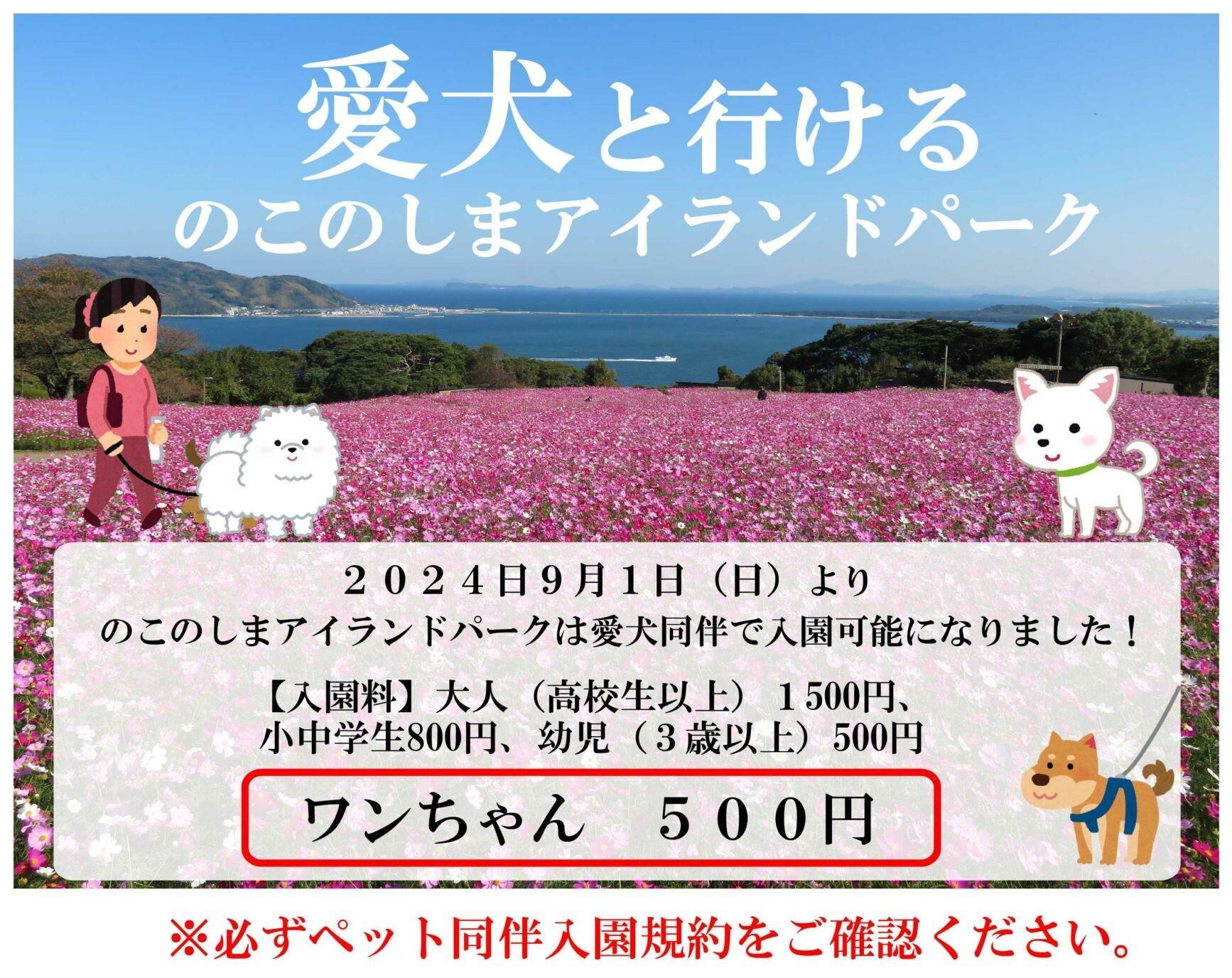 2024年9月1日(日)より、愛犬同伴で入園可能になりました＜画像提供:のこのしまアイランドパーク＞