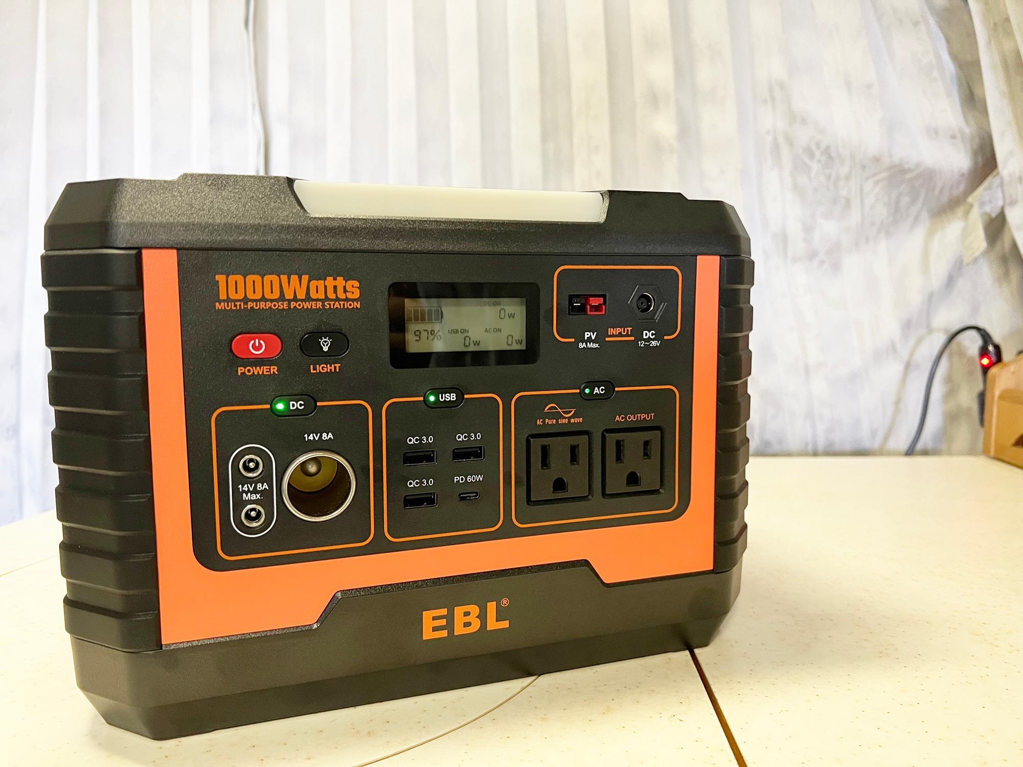 実質5万円台の激安1000Wポータブル電源「EBL・MP1000」があれば 実質5万円台の激安1000Wポータブル電源「EBL・MP1000」があれば