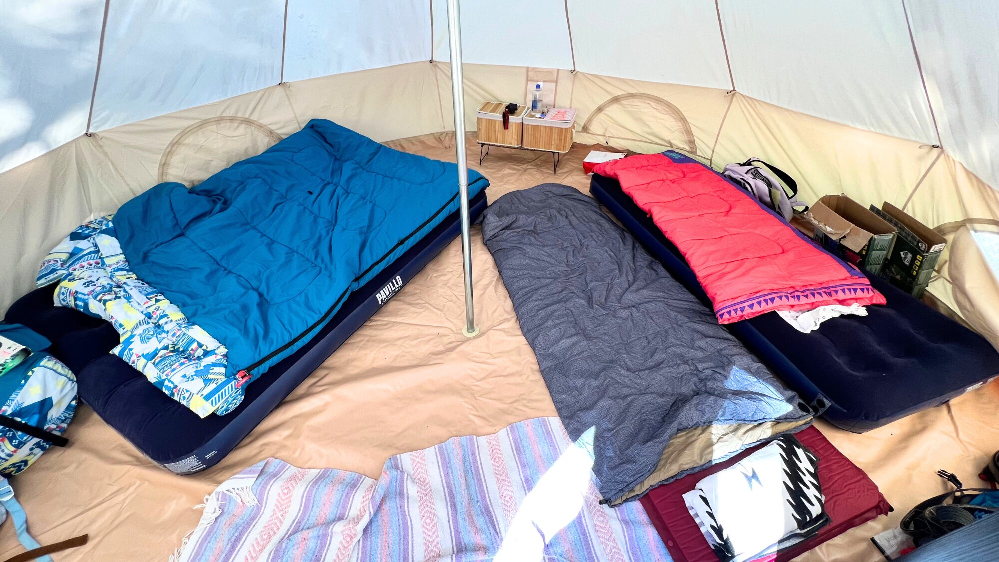 娘３人と私で行ったキャンプの時の寝袋