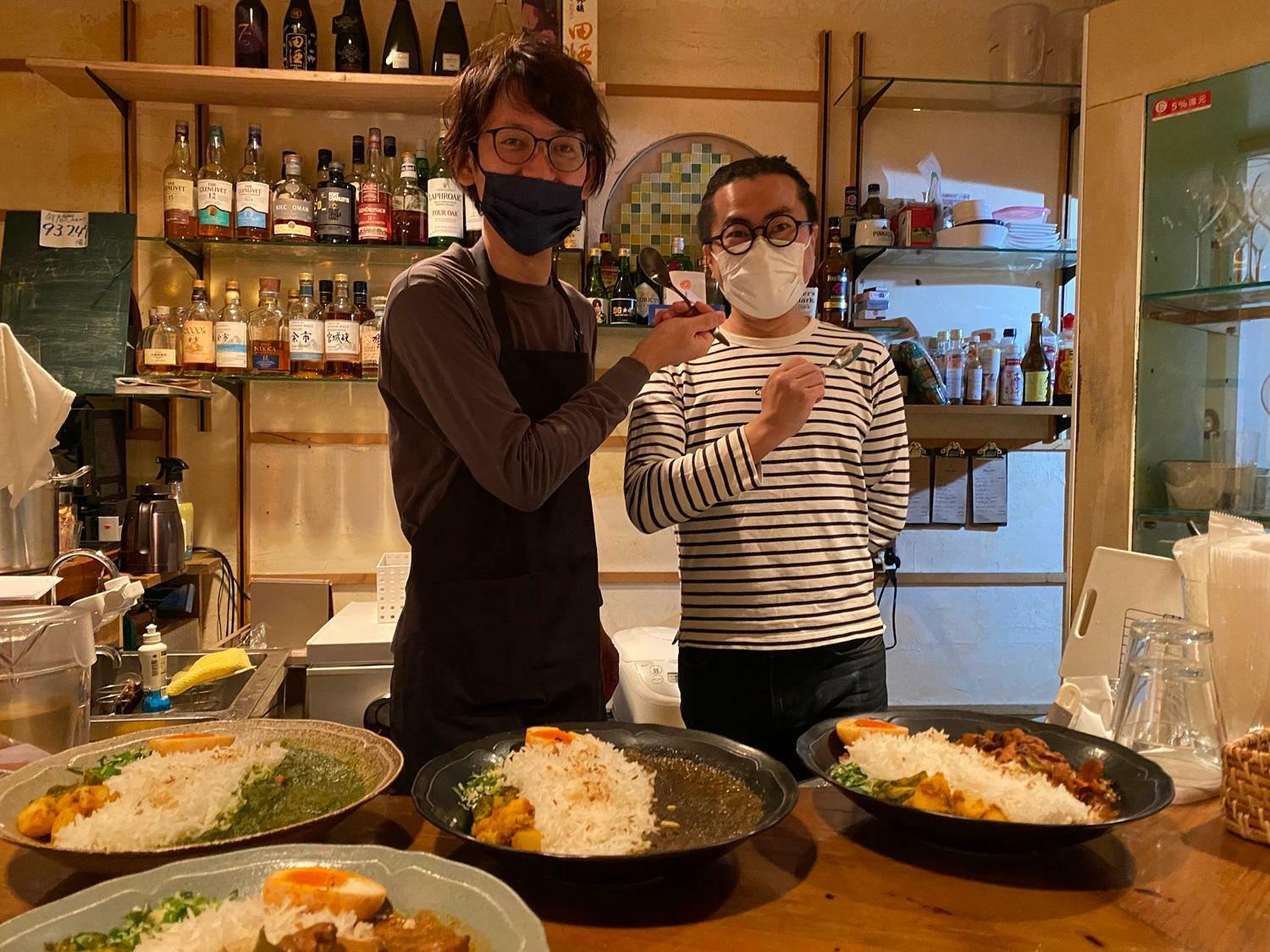 写真向かって左がシェフクリエイト代表の日吉瑞己さん、右が近藤潤さん