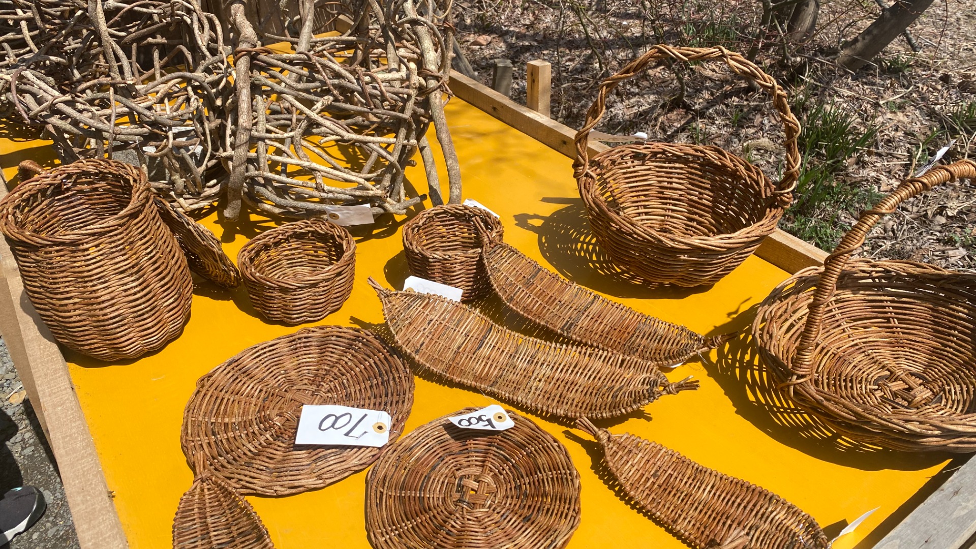 花台 花器 あけび蔓細工 蔓細工 みだれ編み 青森伝統工芸品 - 通販