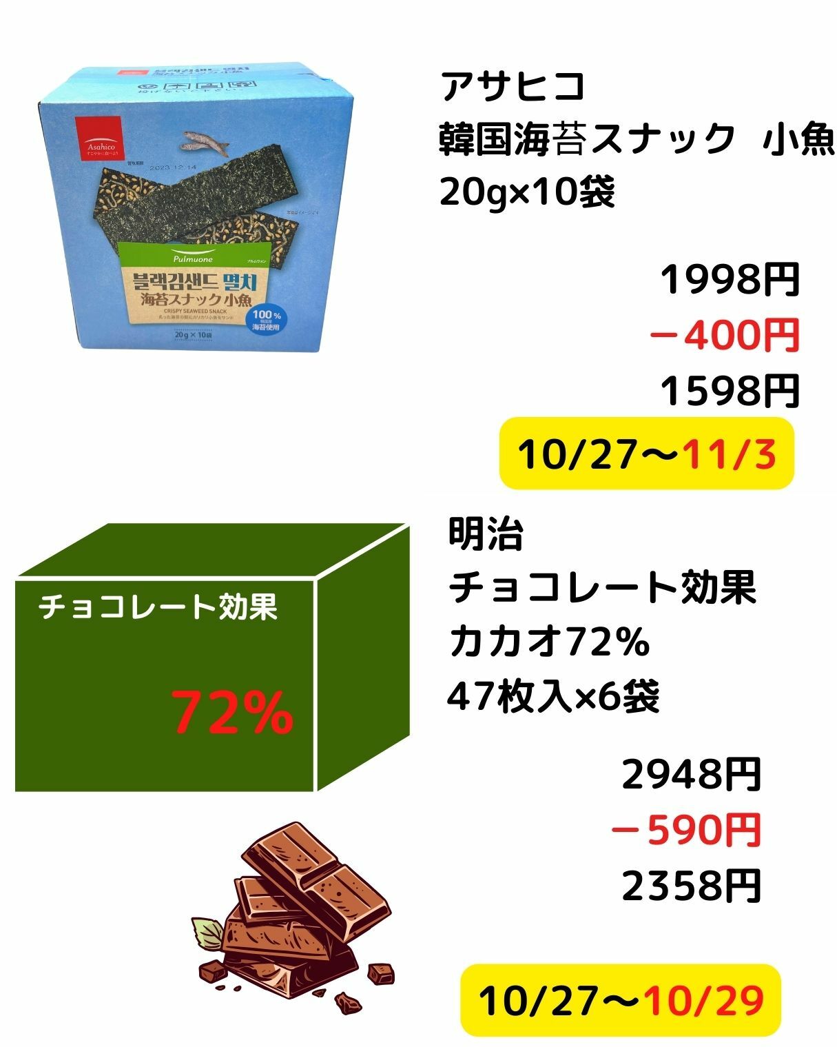 コストコ】新作スイーツが早くもお値下げ！10/27から最新お値下げ情報