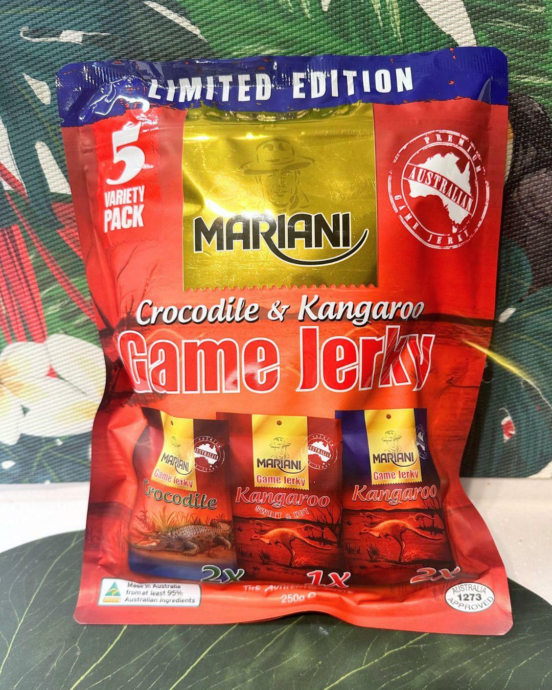 コストコ新商品MARIANI　Game Jerky(クロコダイル ＆ カンガルー)　