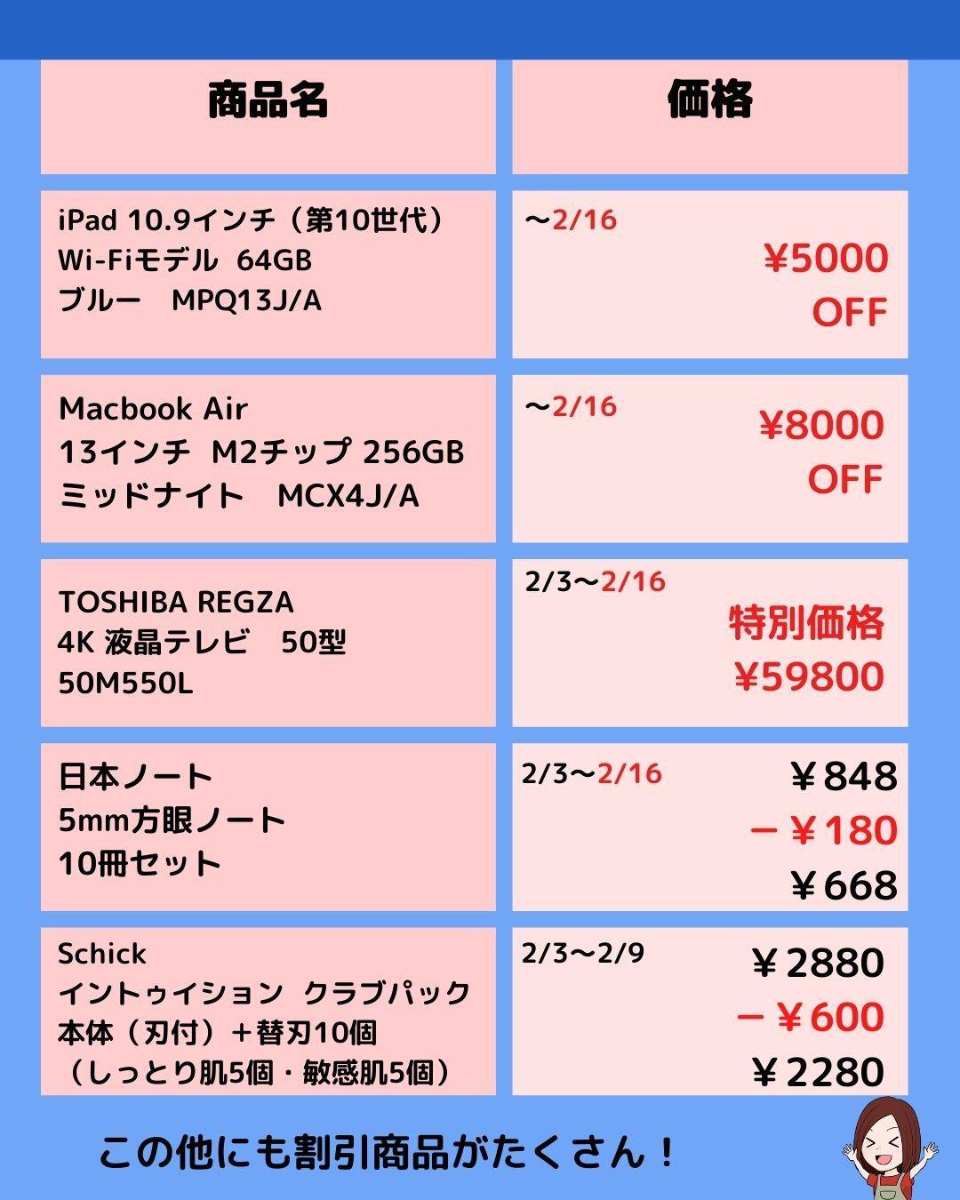 全国版コストコ】2/3－今週のお値下げ商品【割引クーポン最新版