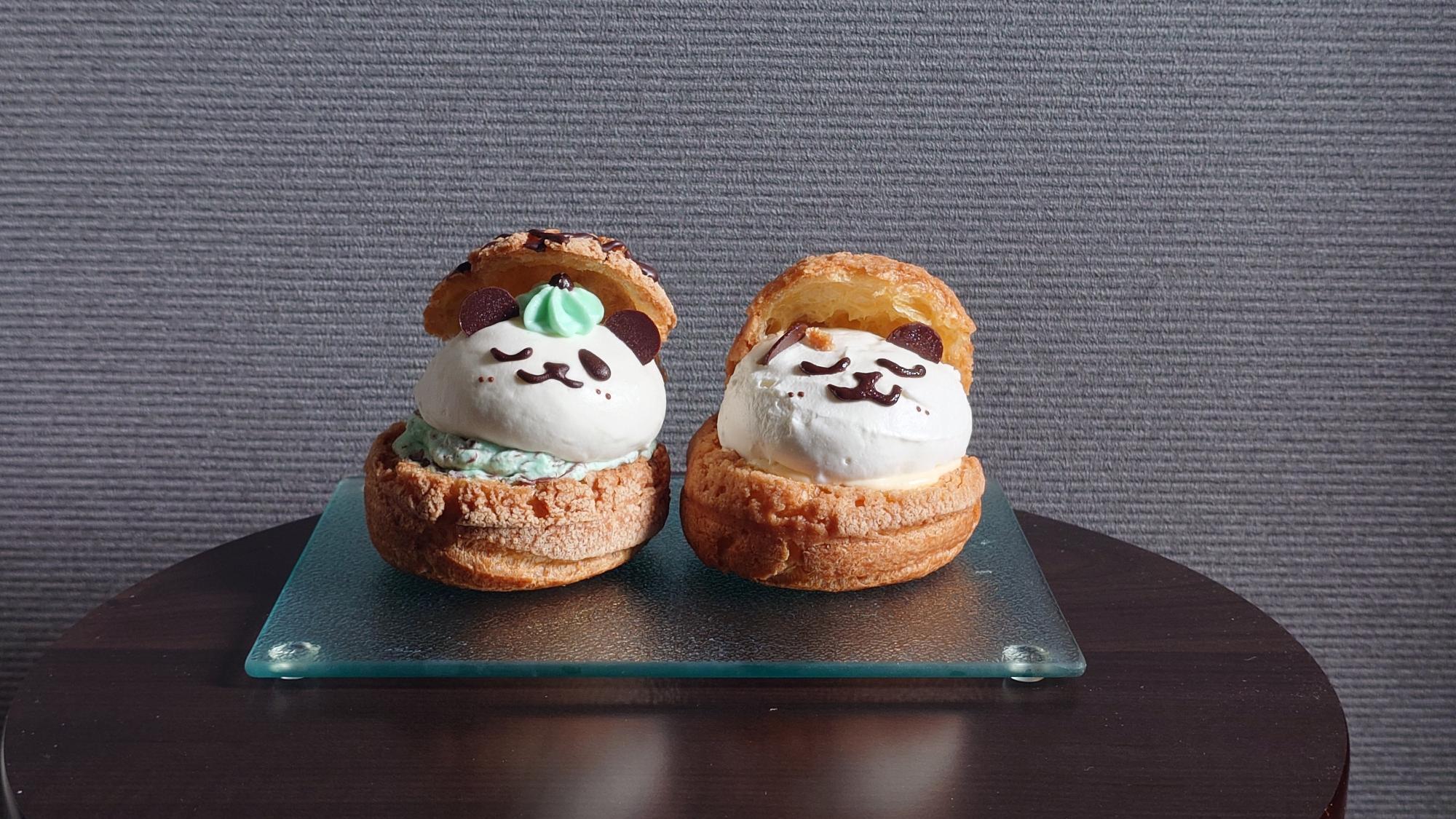 爽やかなチョコミントパンダシュークリーム（だいすけ / シュー