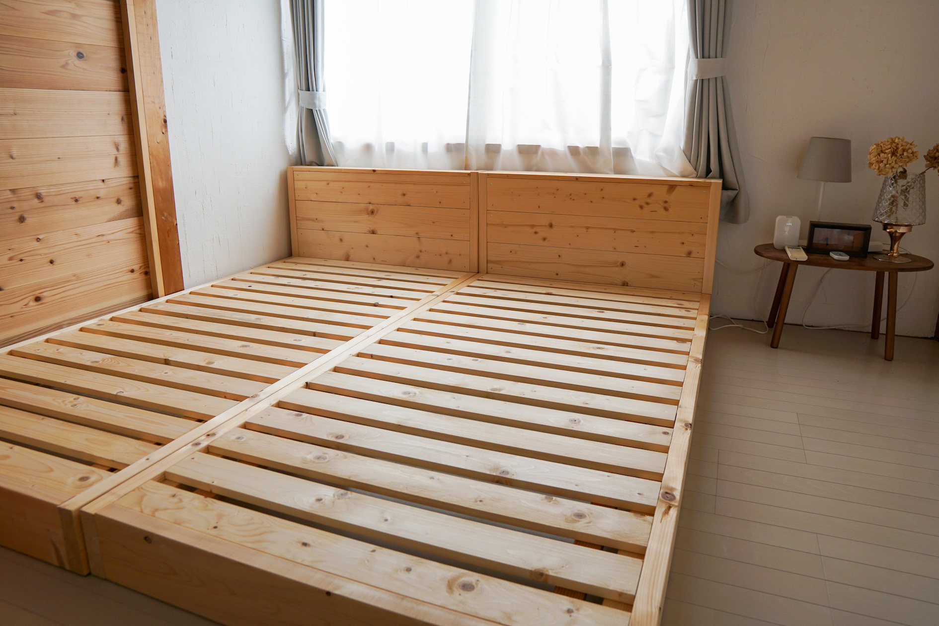DIYで製作したベッド