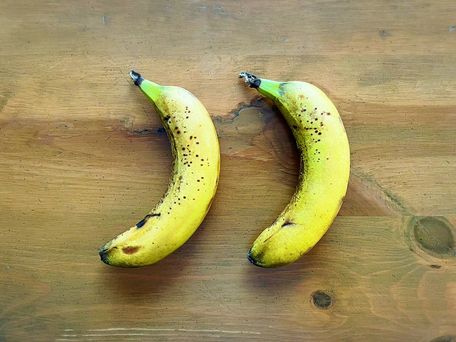バナナはよく熟れていると◎