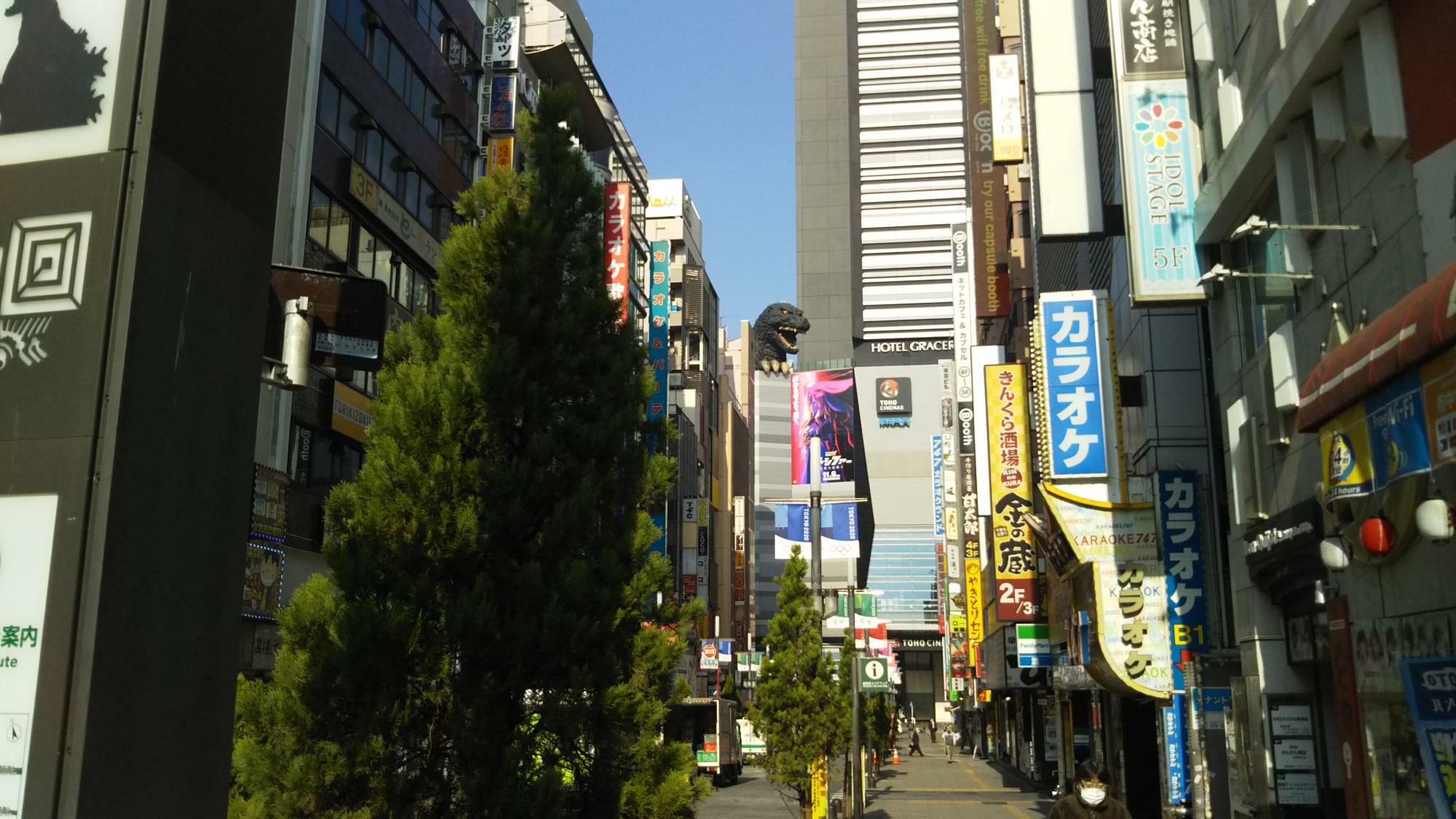 新宿歌舞伎町「ゴジラロード」（2020年筆者撮影）