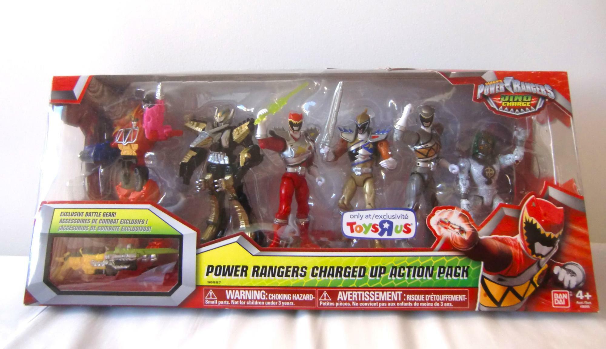 米国で発売されたスーパー戦隊シリーズ（英語圏：Power Rangers）の玩具は、数ある米国子ども向け番組の中でも高い人気を誇る。写真はトイザらス限定『獣電戦隊キョウリュウジャー（2013』玩具。