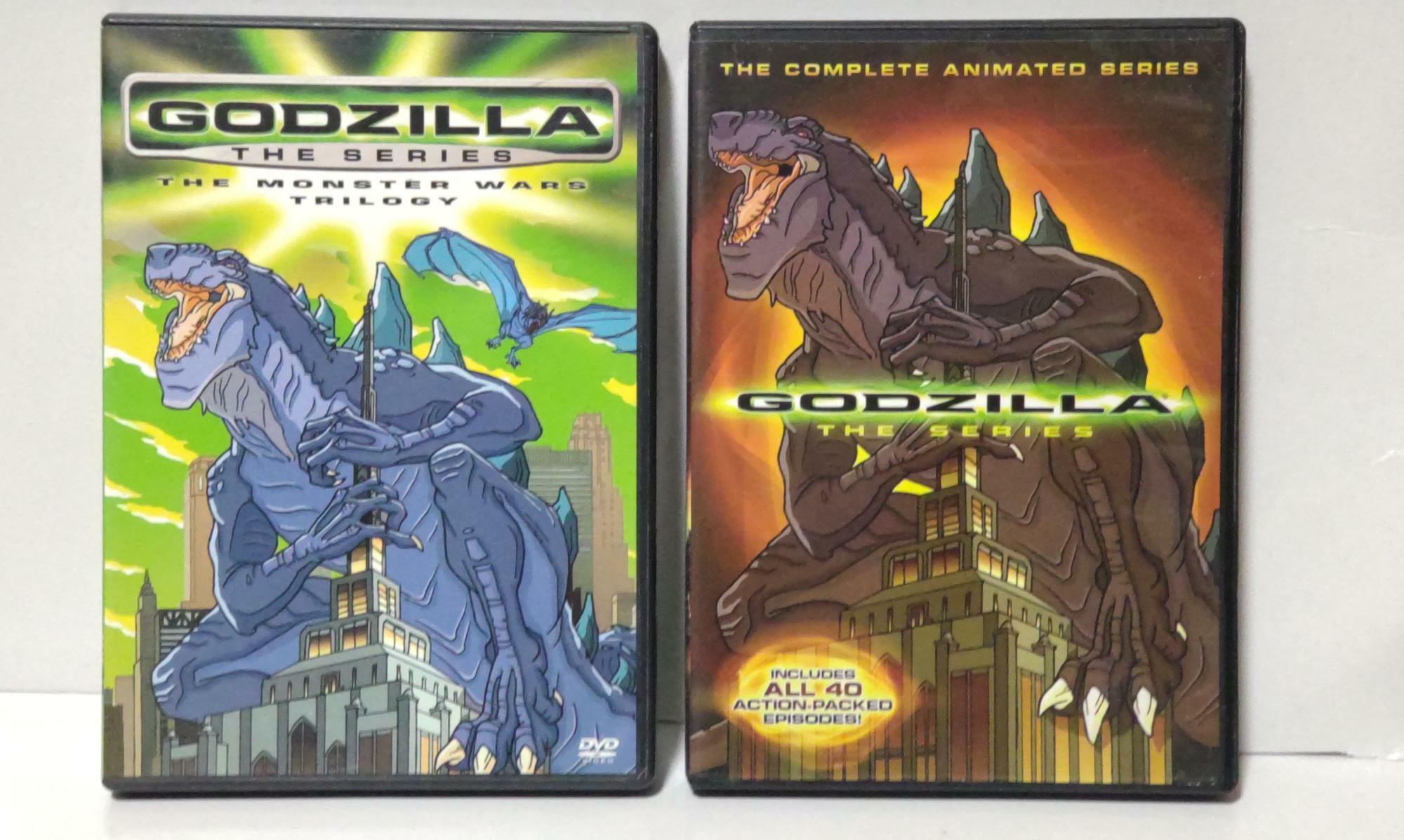 米国で発売された『GODZILLA THE SERIES』の DVD（筆者撮影）。日本では未ソフトの作品であるため、怪獣ファンにとっては貴重かつ語り草的な作品ではある（筆者撮影）。