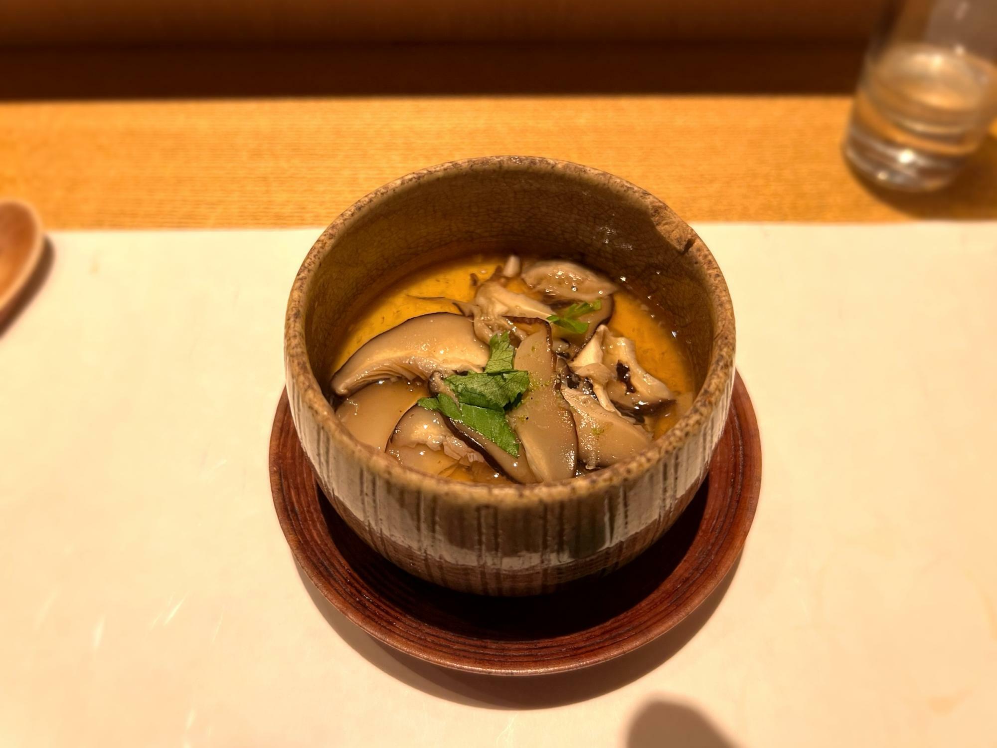 椎茸と山椒の茶碗蒸し（島根県）