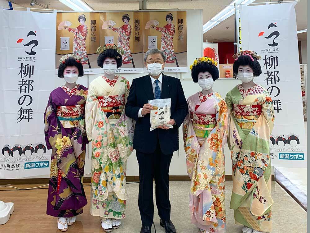「柳都米プロジェクト」を通じて、“新潟には古町芸妓がいる”ということをたくさんの方に知ってほしいと話す吉田社長