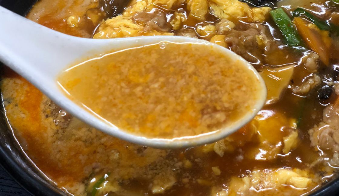 酸辣坦々麺のスープ