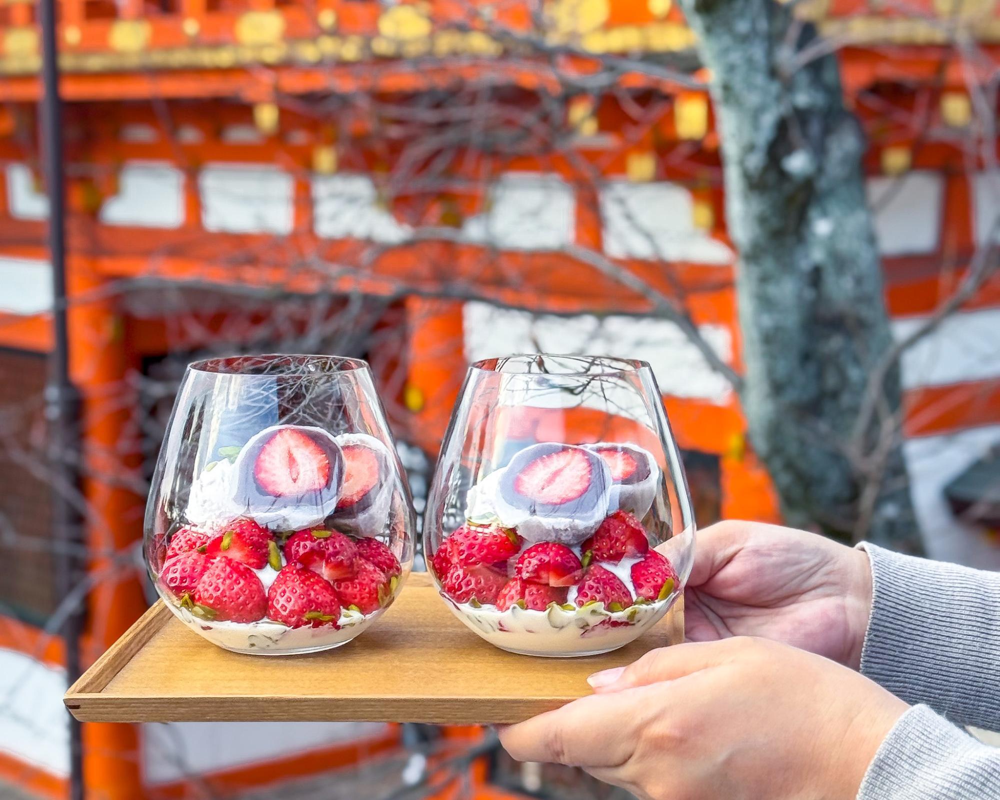 春限定メニュー！京都の老舗茶屋でバズった『あまおう苺パフェ