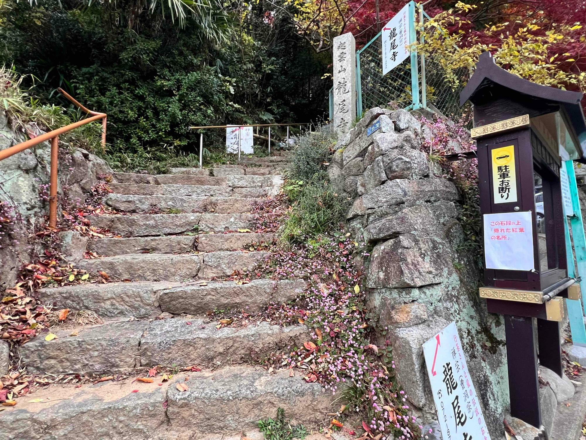 龍尾寺の登り口
