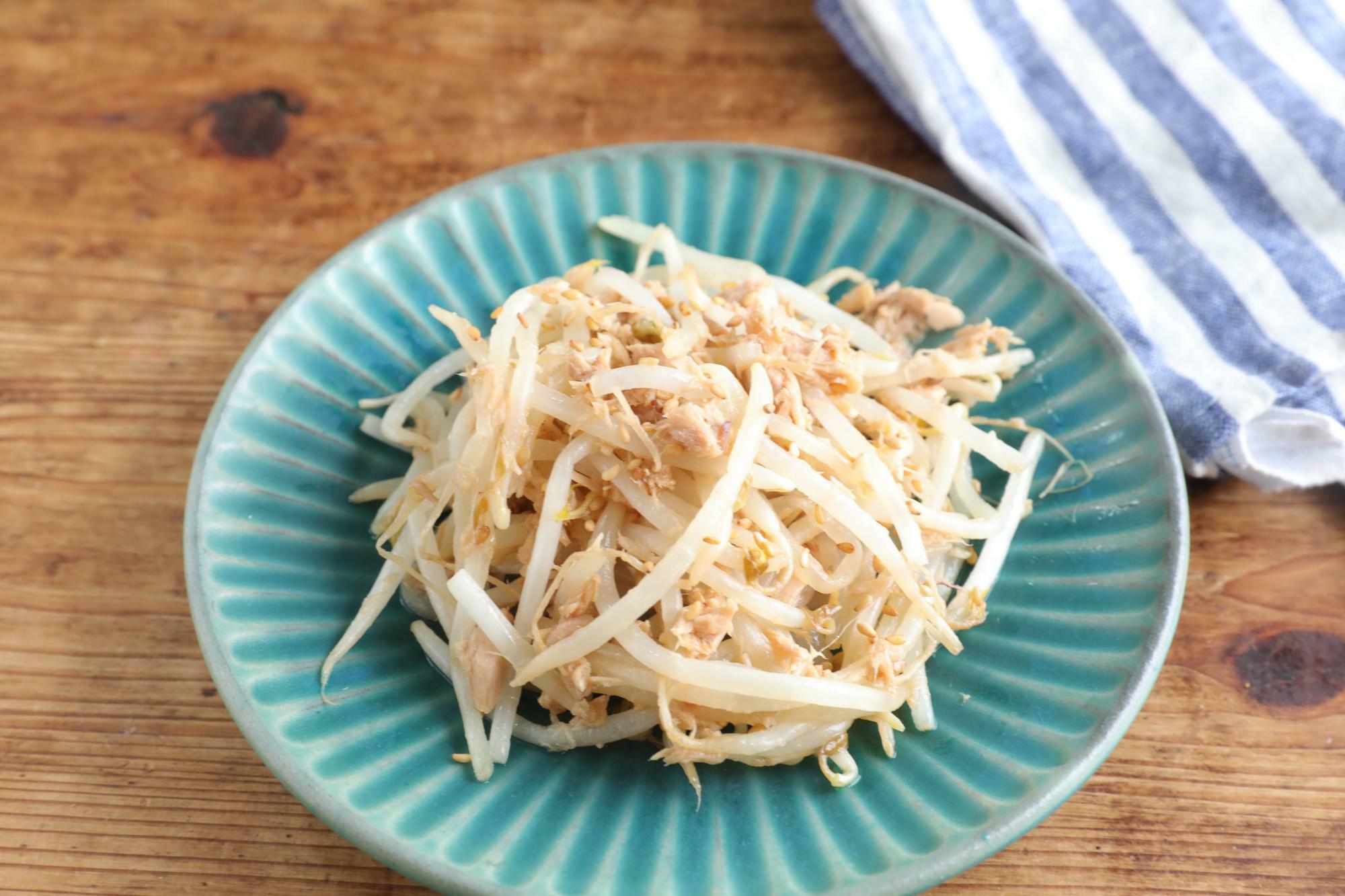 レンジで簡単！もやしとツナのさっと和え