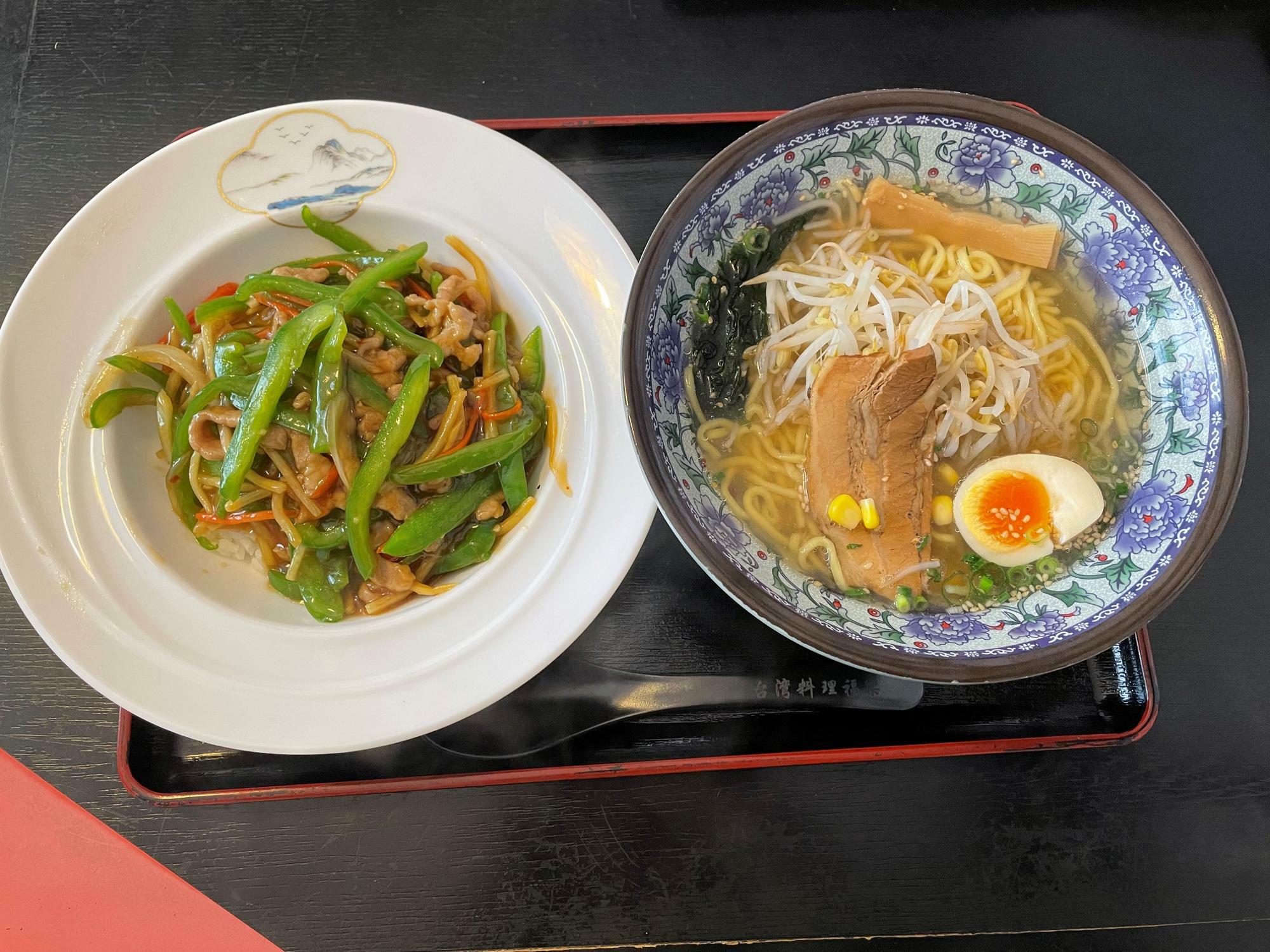 塩ラーメン＋チンジャオロース飯