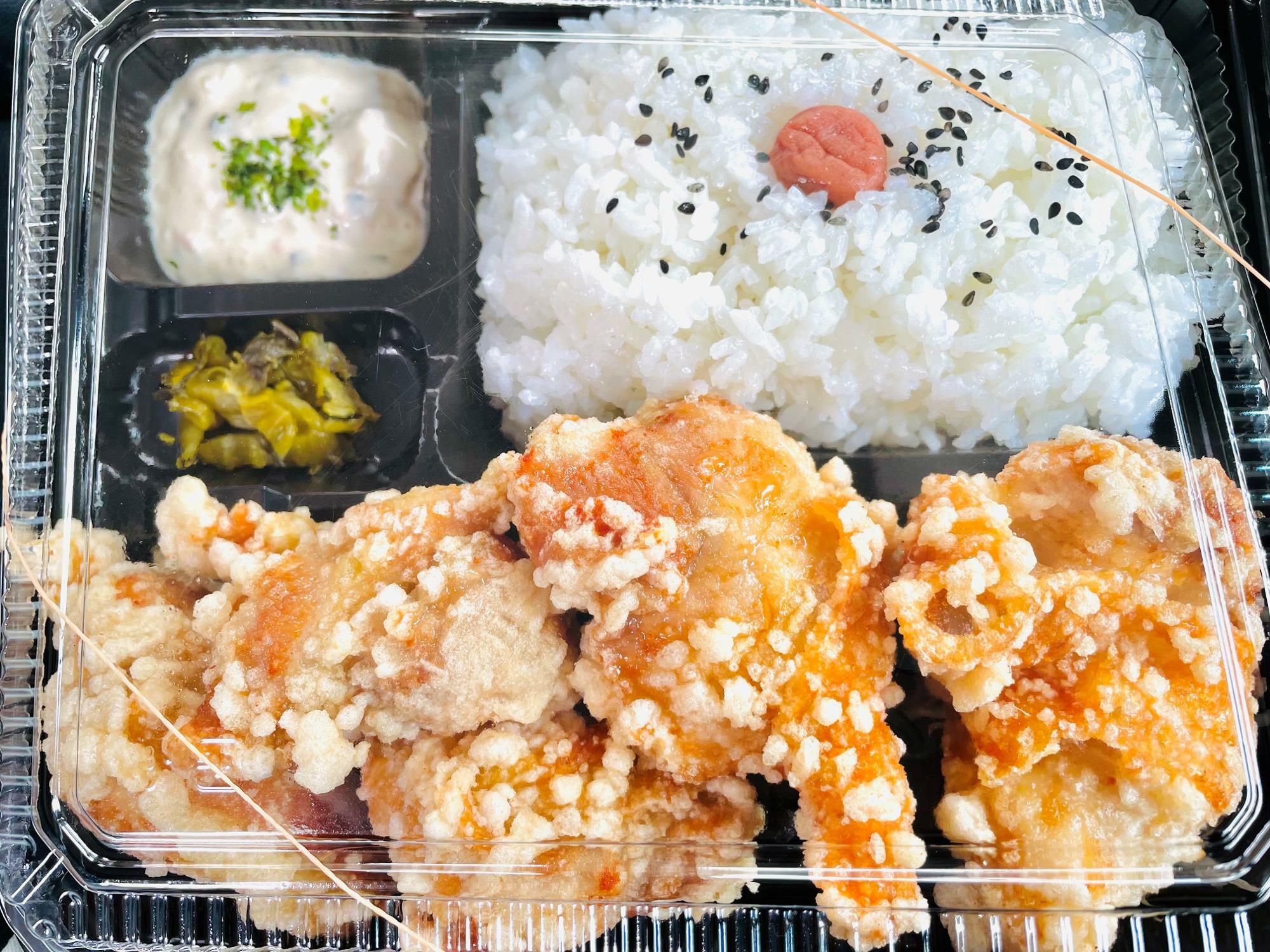 神唐特製からあげ弁当（ごはん大盛り）650円